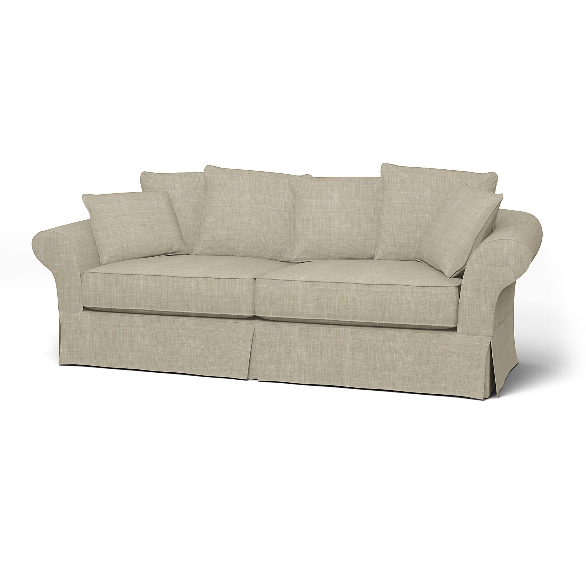 IKEA - Backamo 3 Seater Sofa Cover, Sand Beige, Boucle & Texture - Bemz