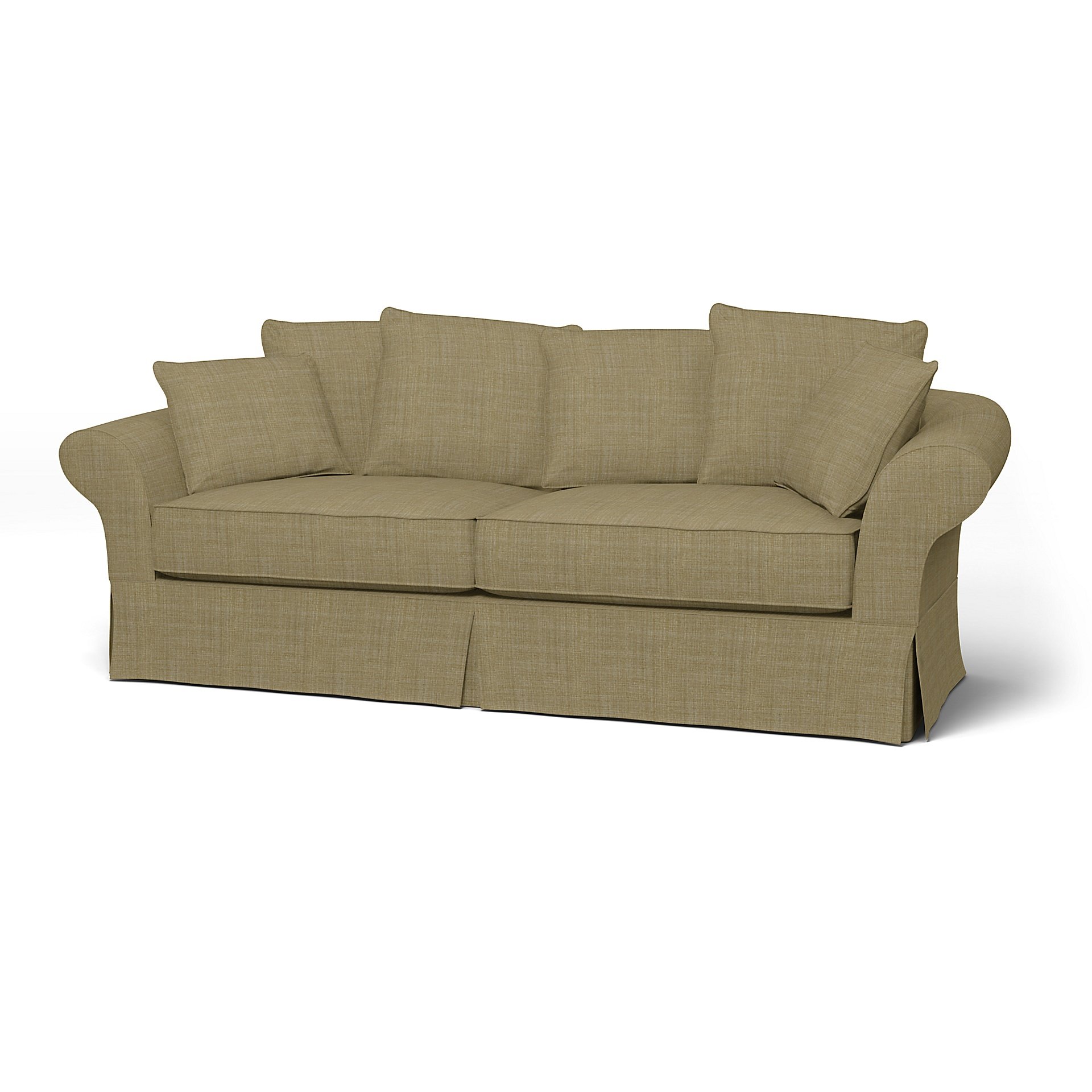 IKEA - Backamo 3 Seater Sofa Cover, Dusty Yellow, Boucle & Texture - Bemz