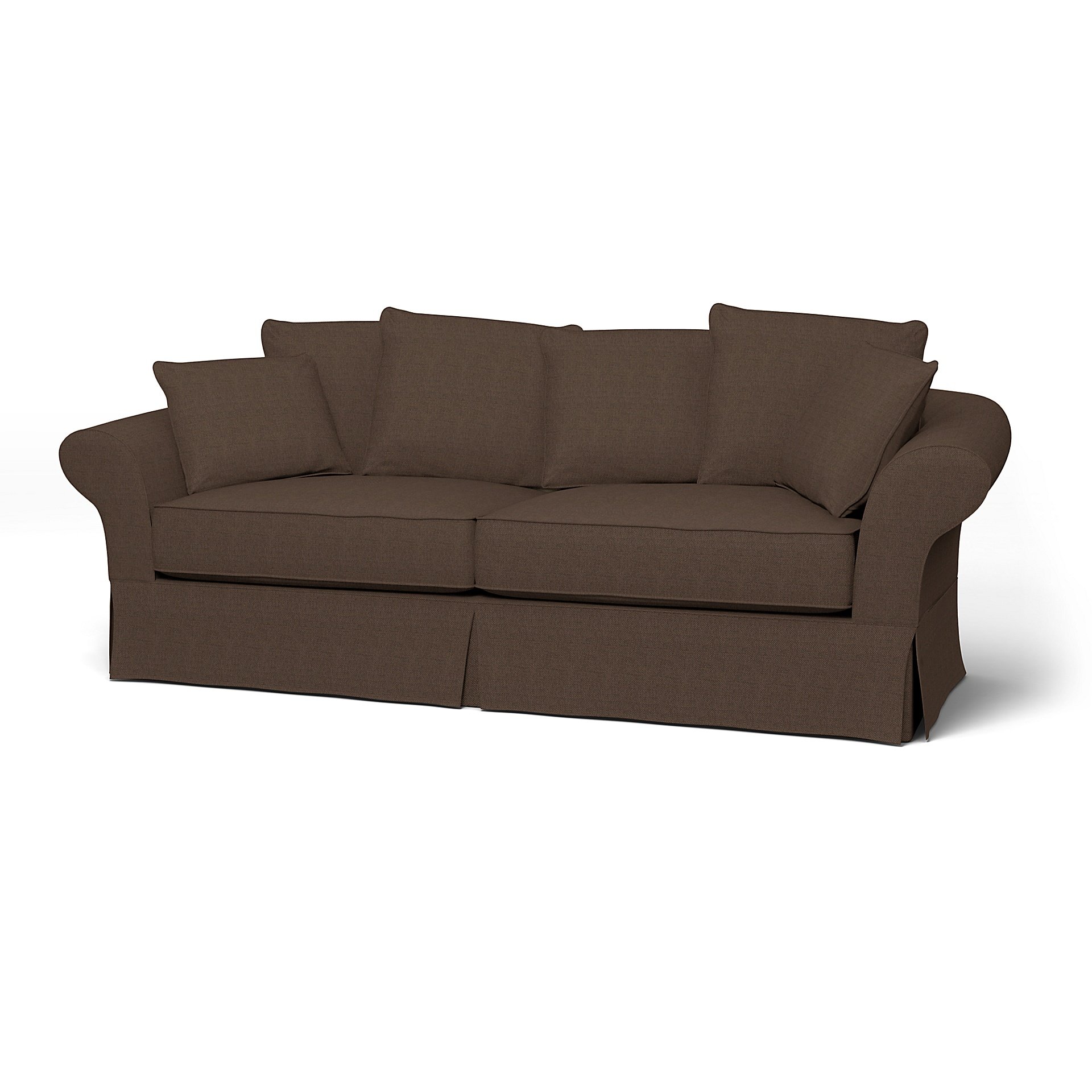 IKEA - Backamo 3 Seater Sofa Cover, Chocolate, Boucle & Texture - Bemz