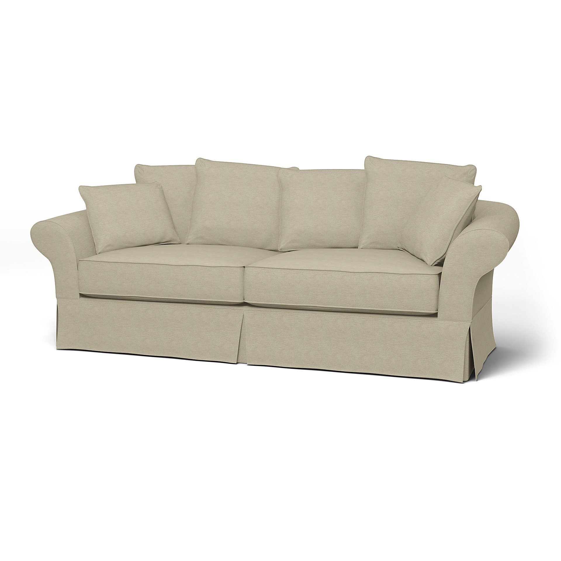 IKEA - Backamo 3 Seater Sofa Cover, Soft White, Boucle & Texture - Bemz
