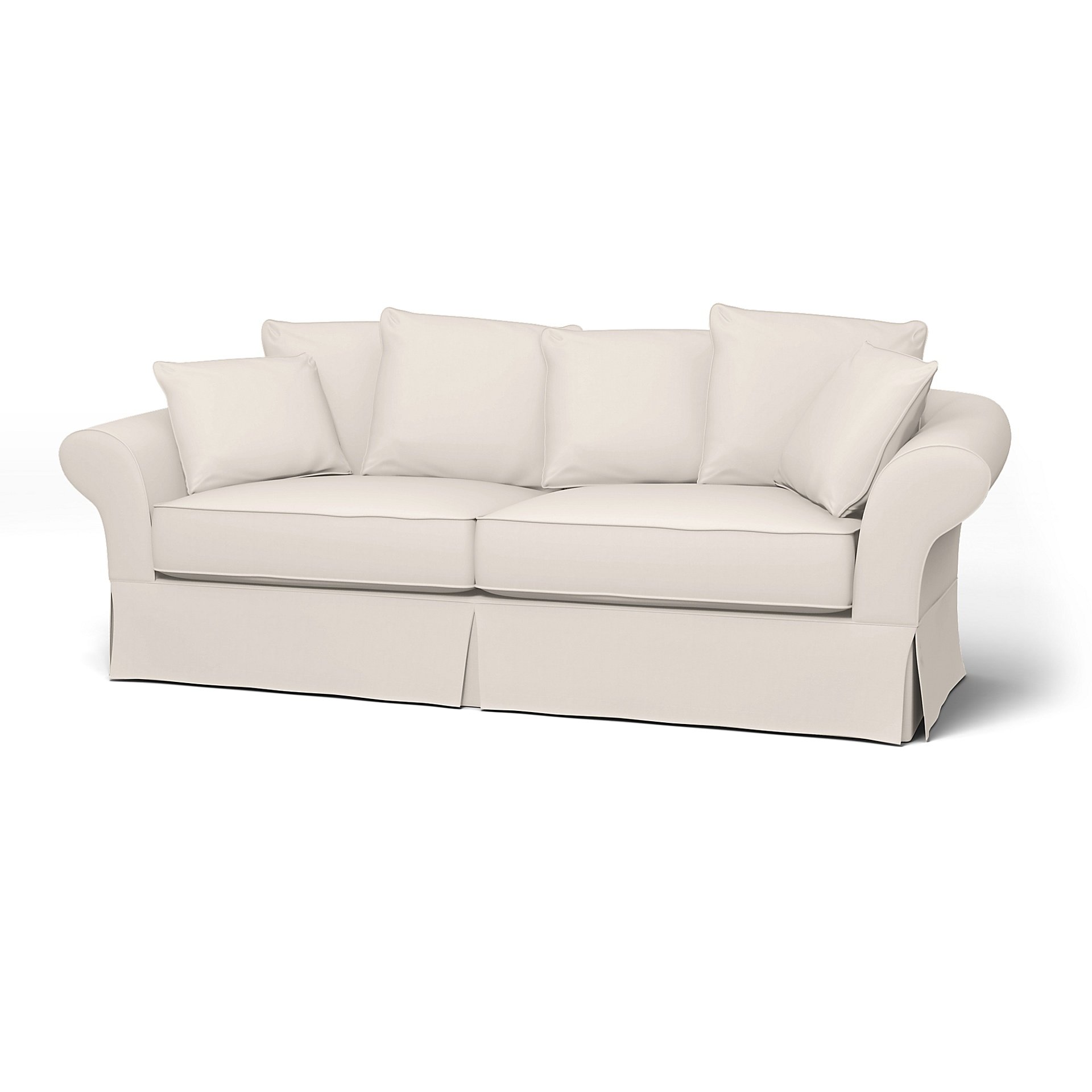IKEA - Backamo 3 Seater Sofa Cover, Soft White, Cotton - Bemz