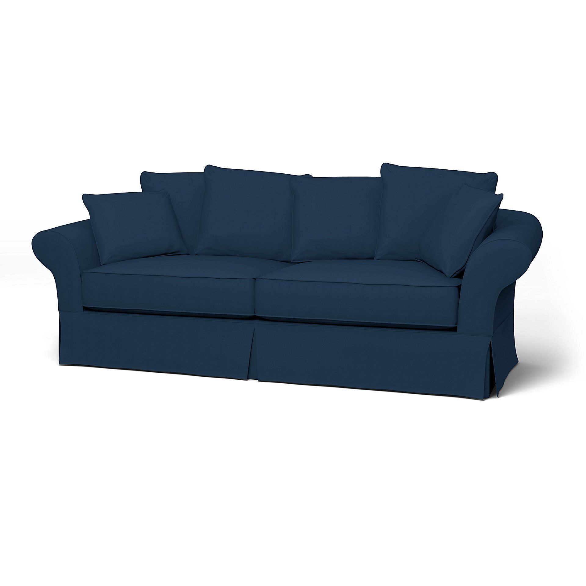 IKEA - Backamo 3 Seater Sofa Cover, Deep Navy Blue, Cotton - Bemz