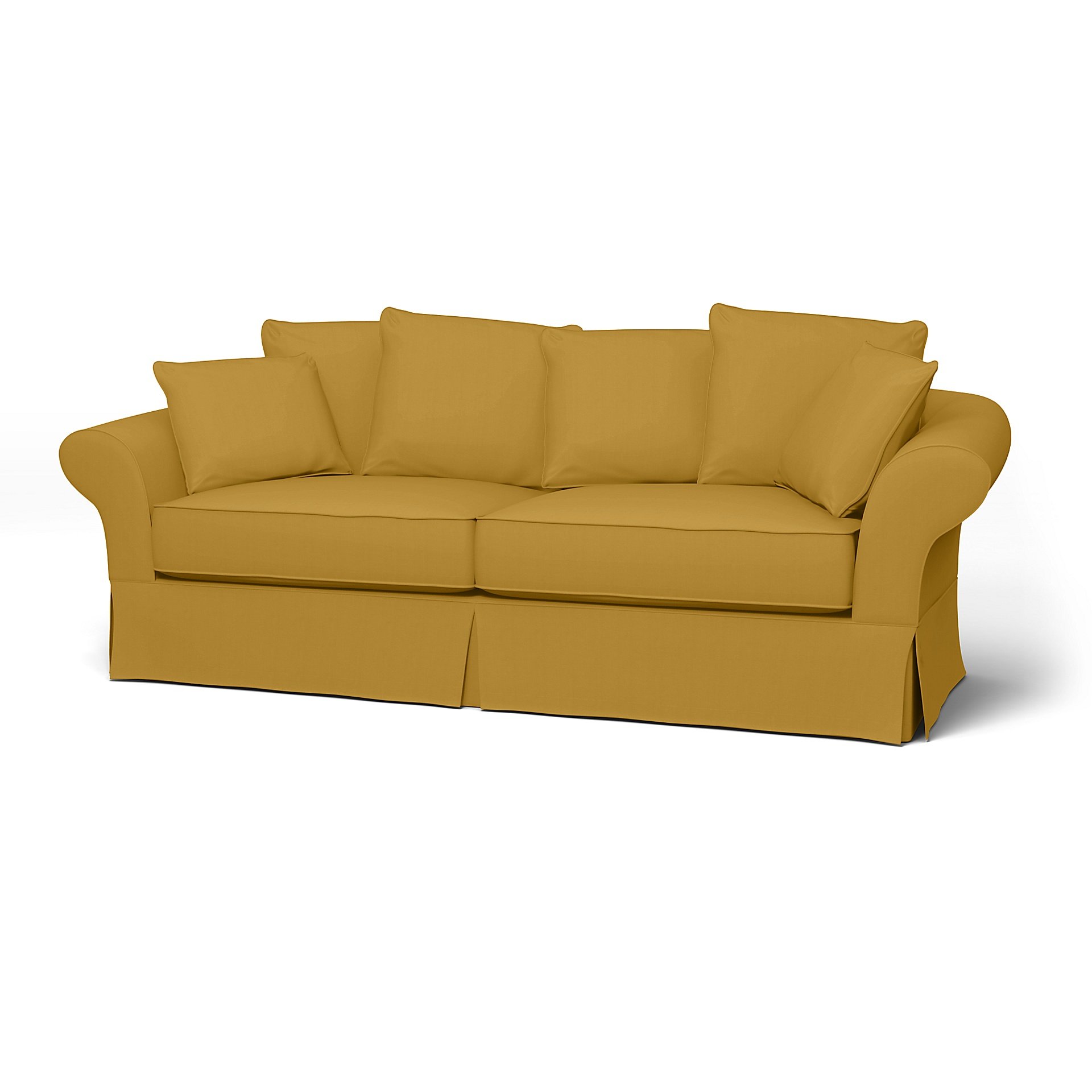 IKEA - Backamo 3 Seater Sofa Cover, Honey Mustard, Cotton - Bemz