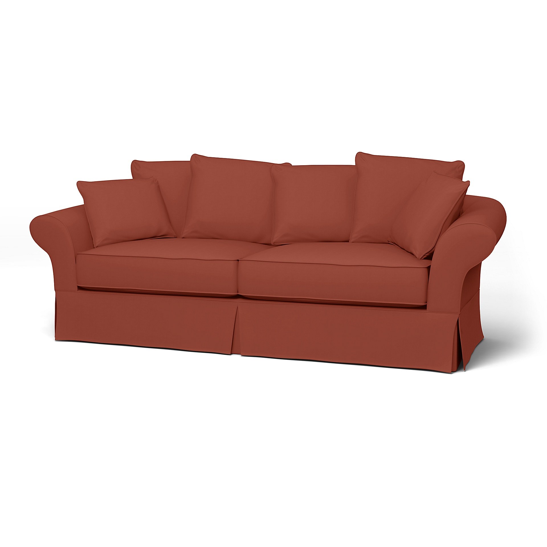 IKEA - Backamo 3 Seater Sofa Cover, Burnt Orange, Cotton - Bemz
