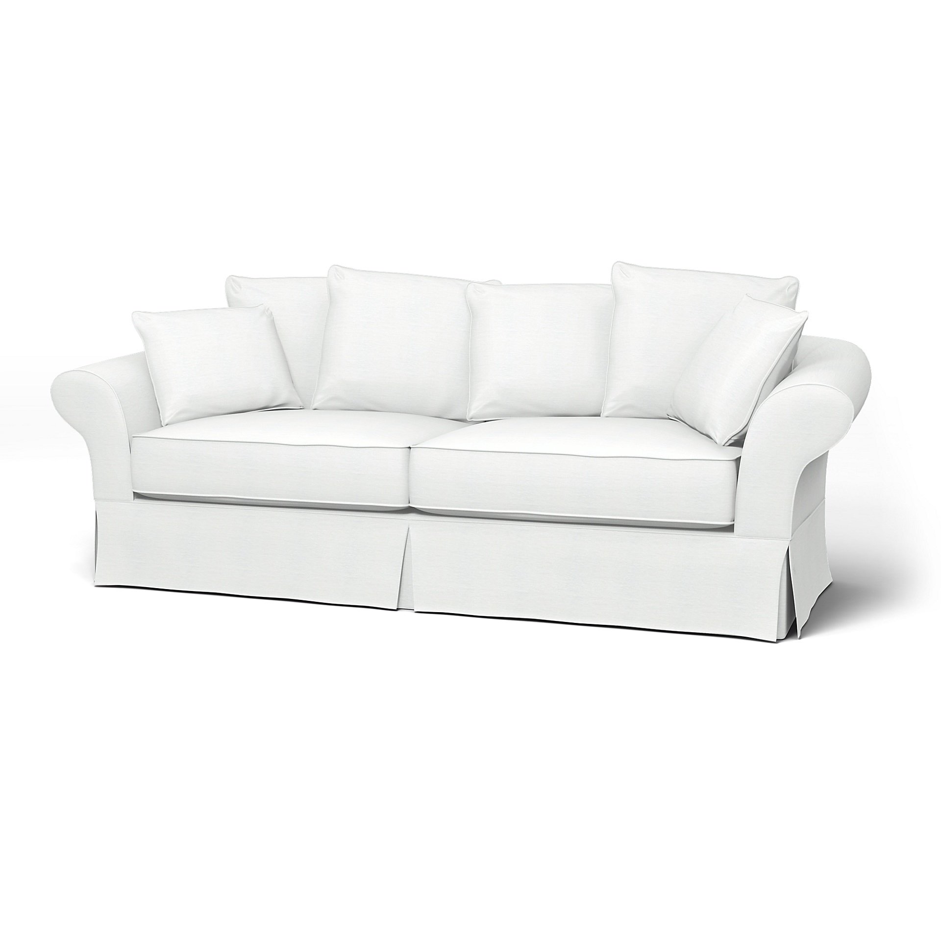 IKEA - Backamo 3 Seater Sofa Cover, White, Linen - Bemz
