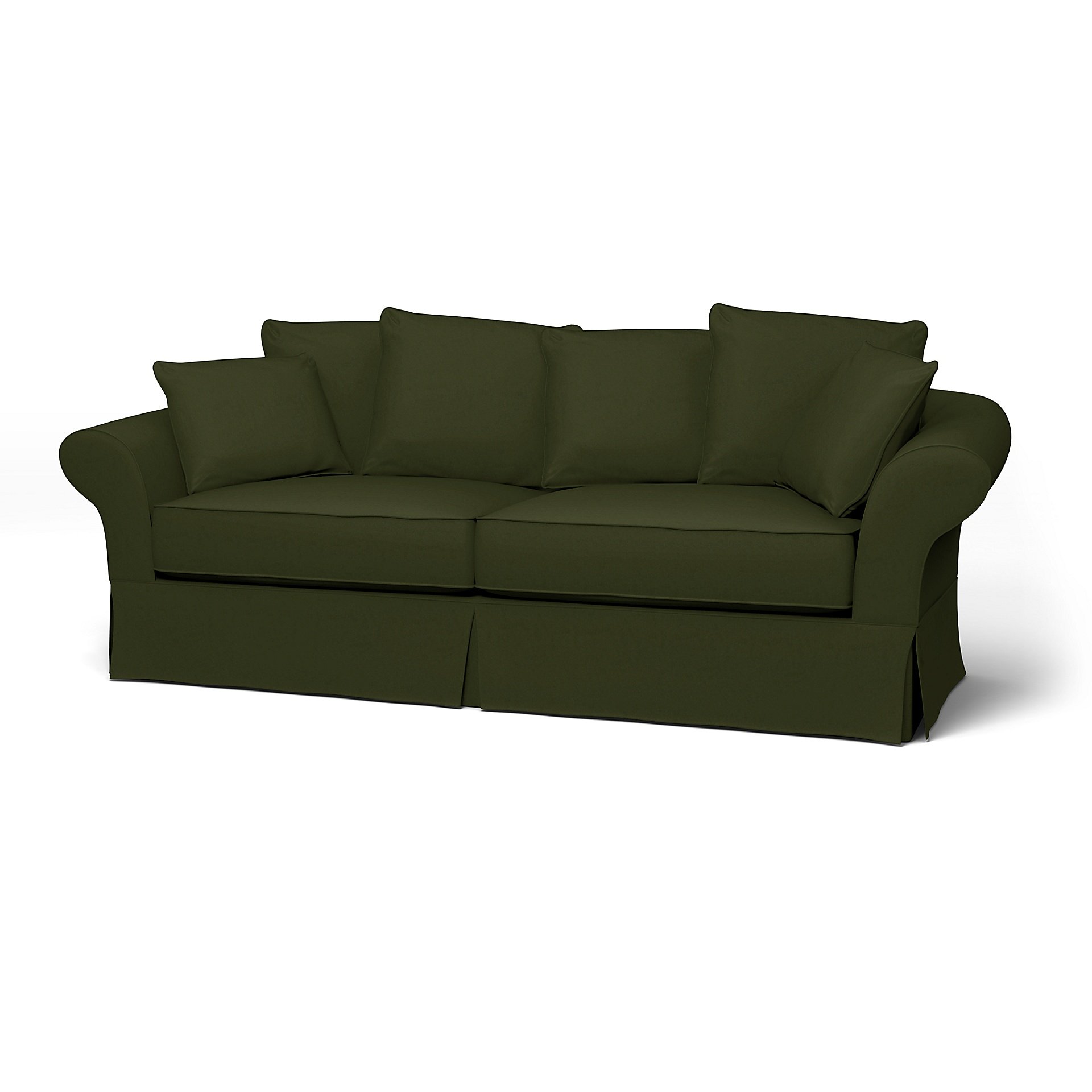 IKEA - Backamo 3 Seater Sofa Cover, Moss, Velvet - Bemz