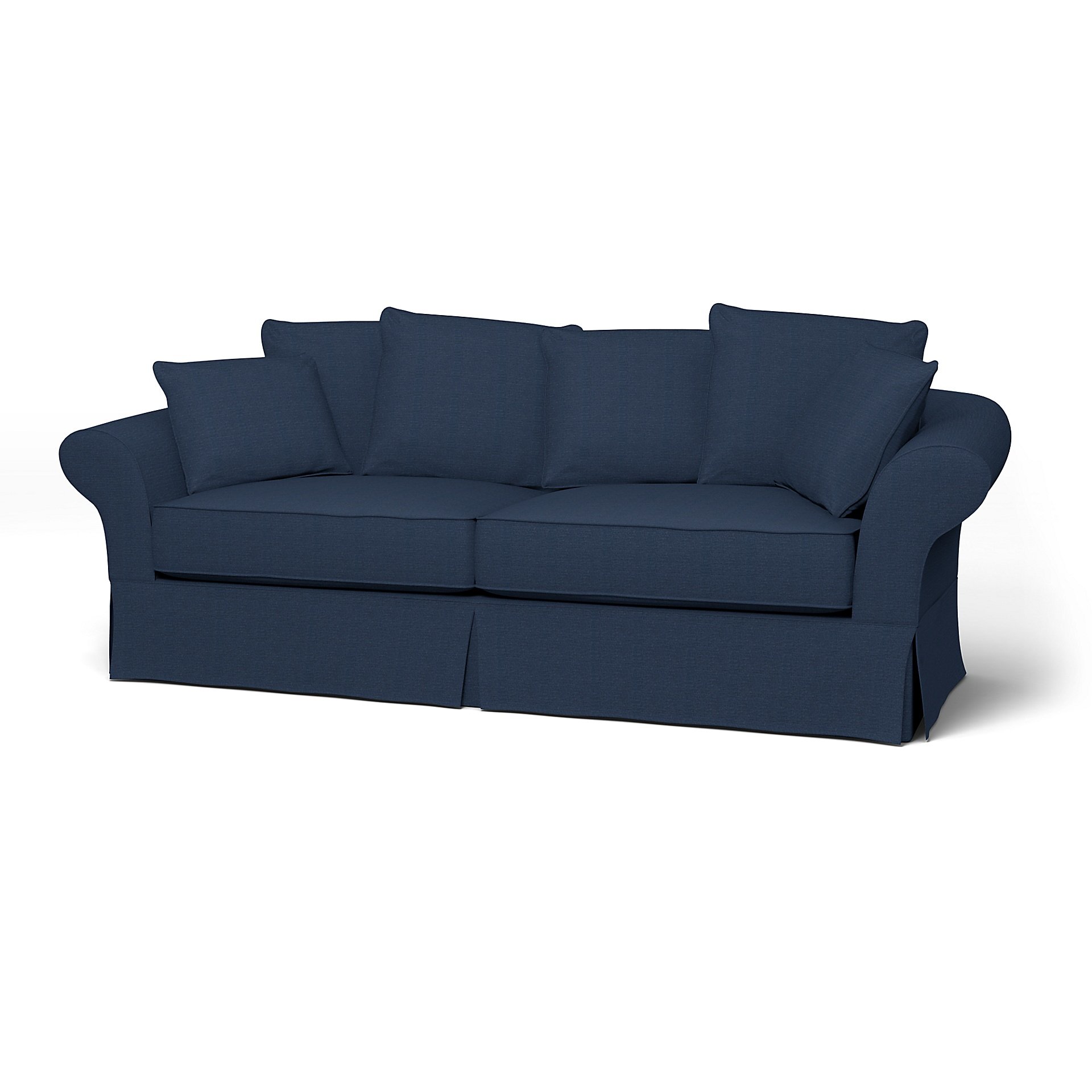 IKEA - Backamo 3 Seater Sofa Cover, Navy Blue, Linen - Bemz