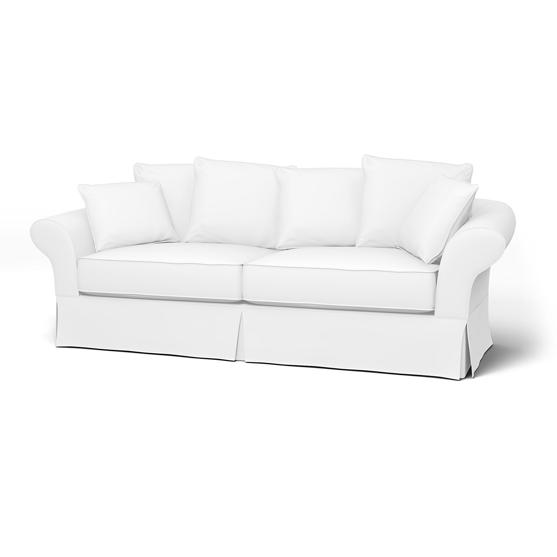 IKEA - Backamo 3 Seater Sofa Cover, Absolute White, Linen - Bemz