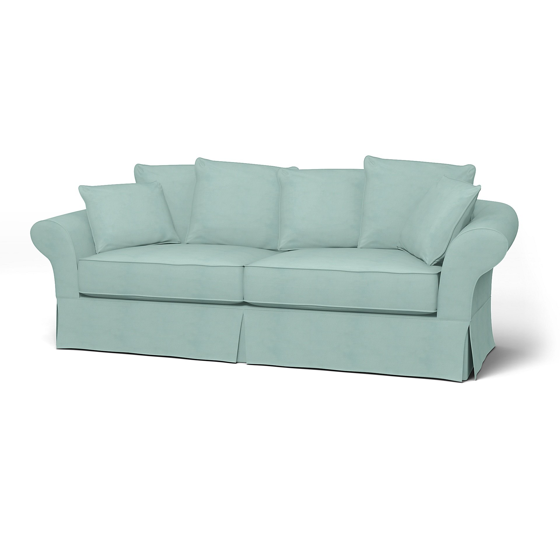 IKEA - Backamo 3 Seater Sofa Cover, Mineral Blue, Linen - Bemz