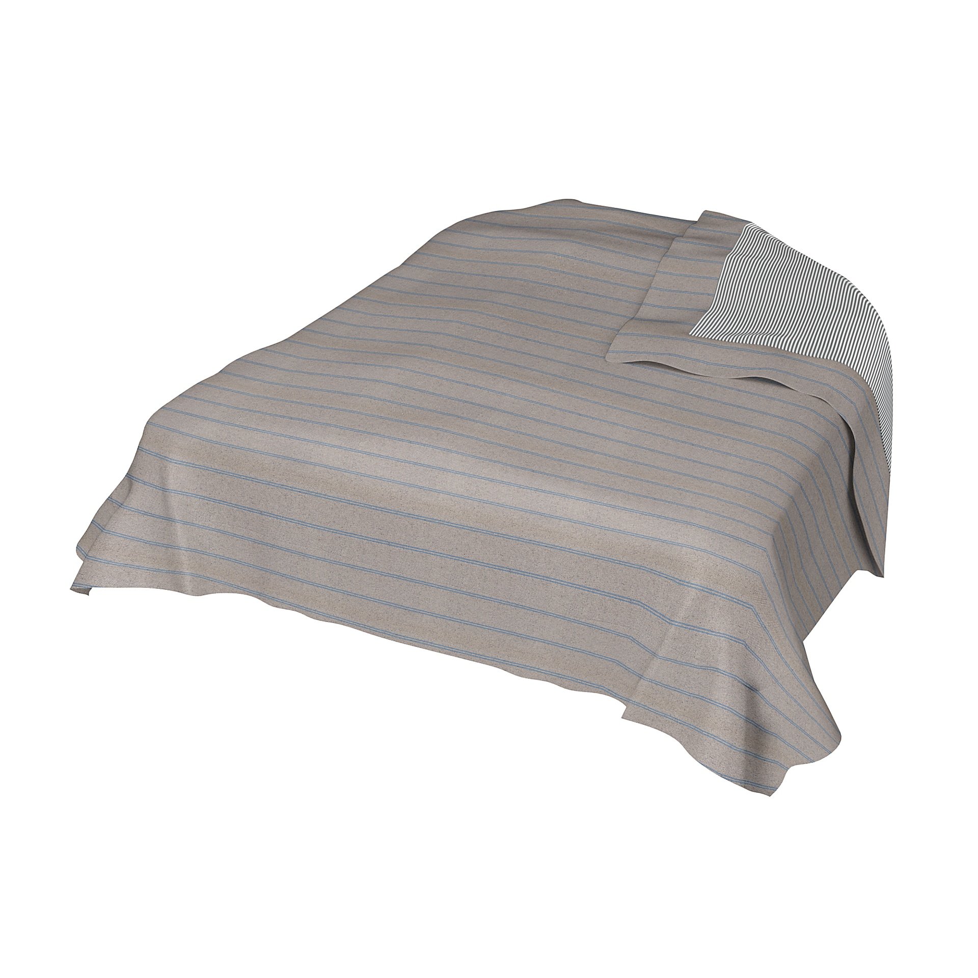 Bedspread, Blue Stripe, Cotton - Bemz