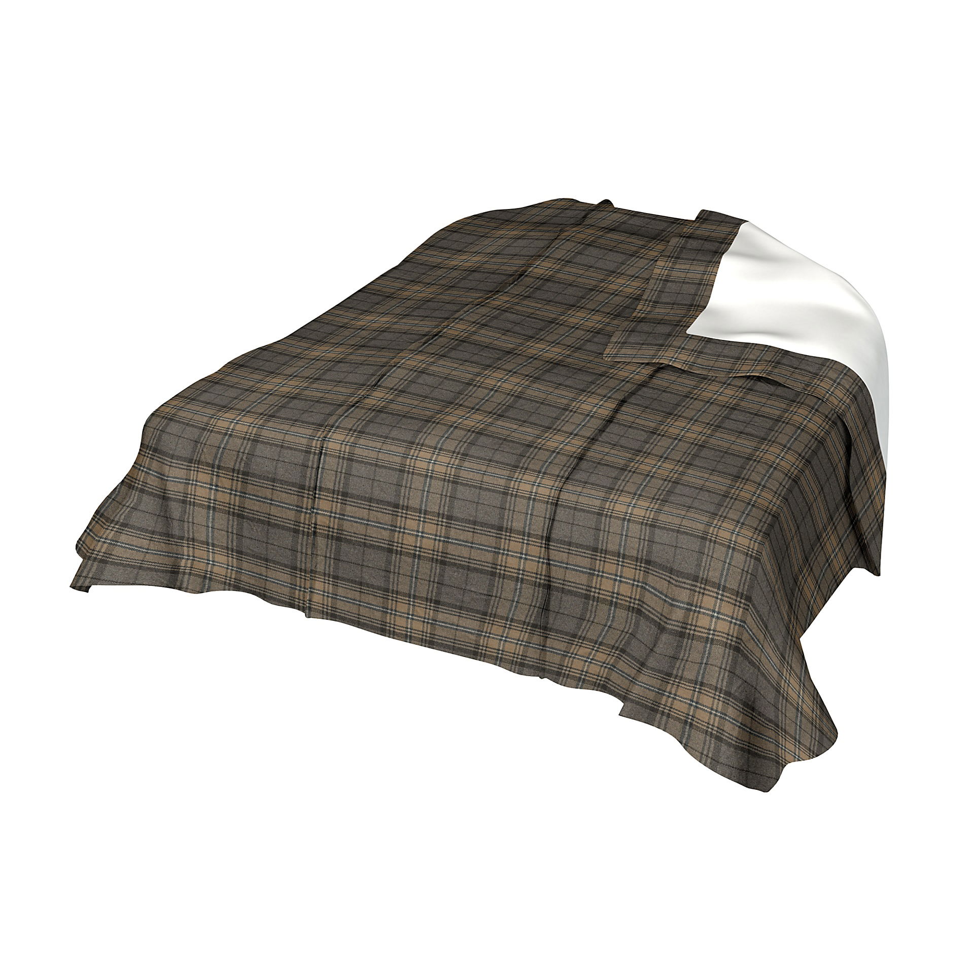 Bedspread, Bark Brown, Wool - Bemz