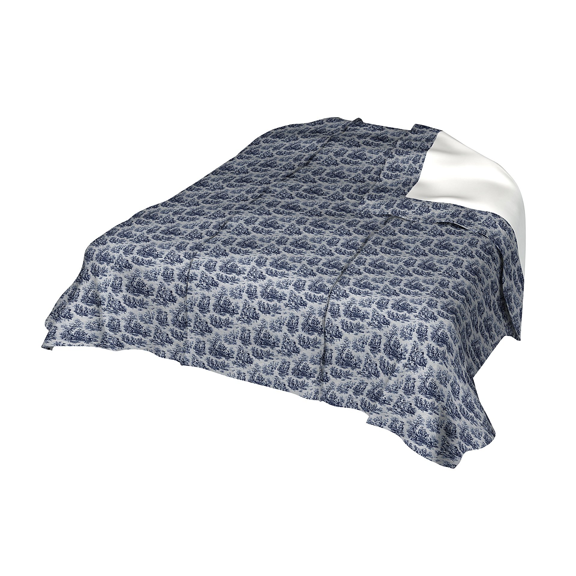 Bedspread, Dark Blue, Boucle & Texture - Bemz