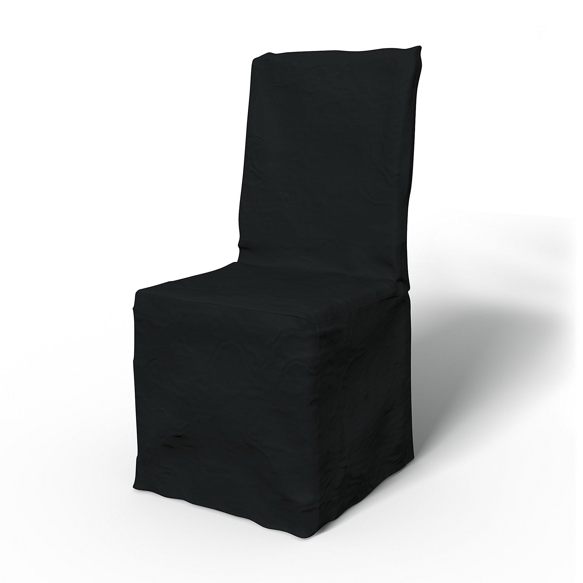 IKEA - Multi Fit Dining Chair Cover, Jet Black, Cotton - Bemz