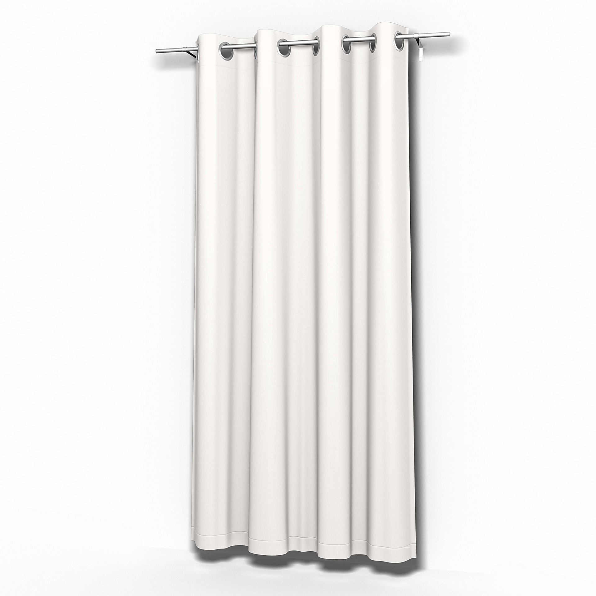 Single Curtain Panel, Soft White, Linen - Bemz