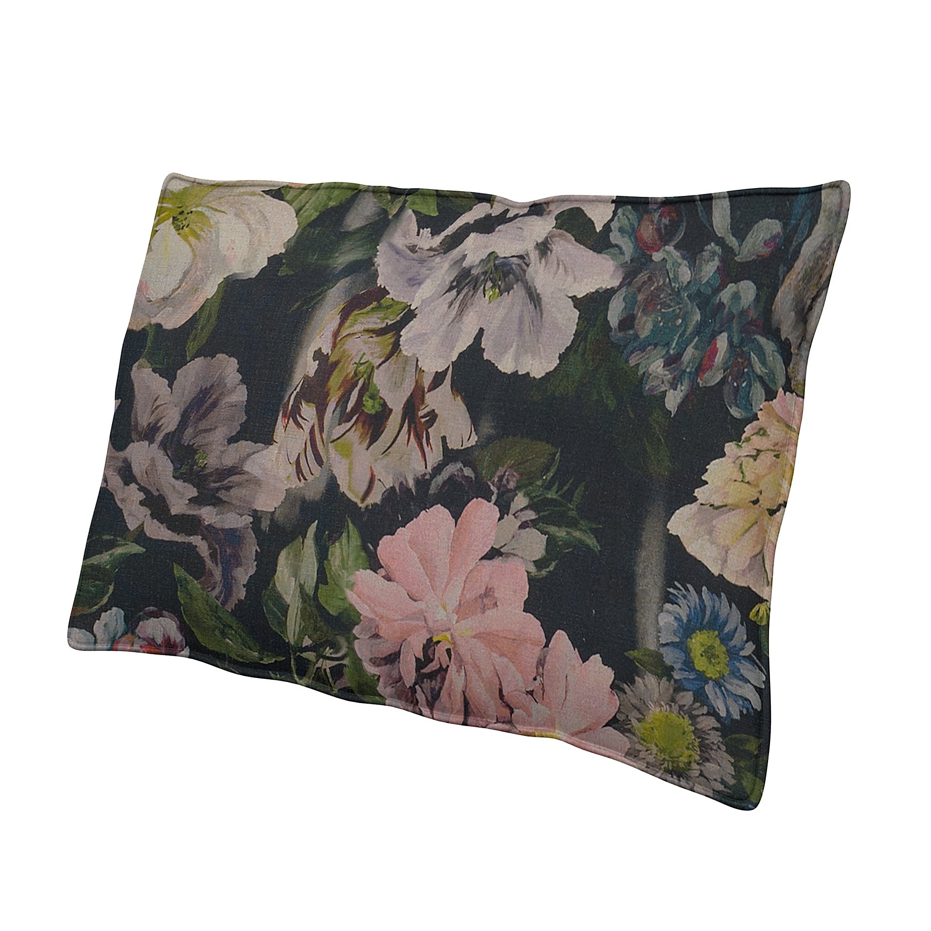Cushion Cover, Delft Flower - Graphite, Linen - Bemz