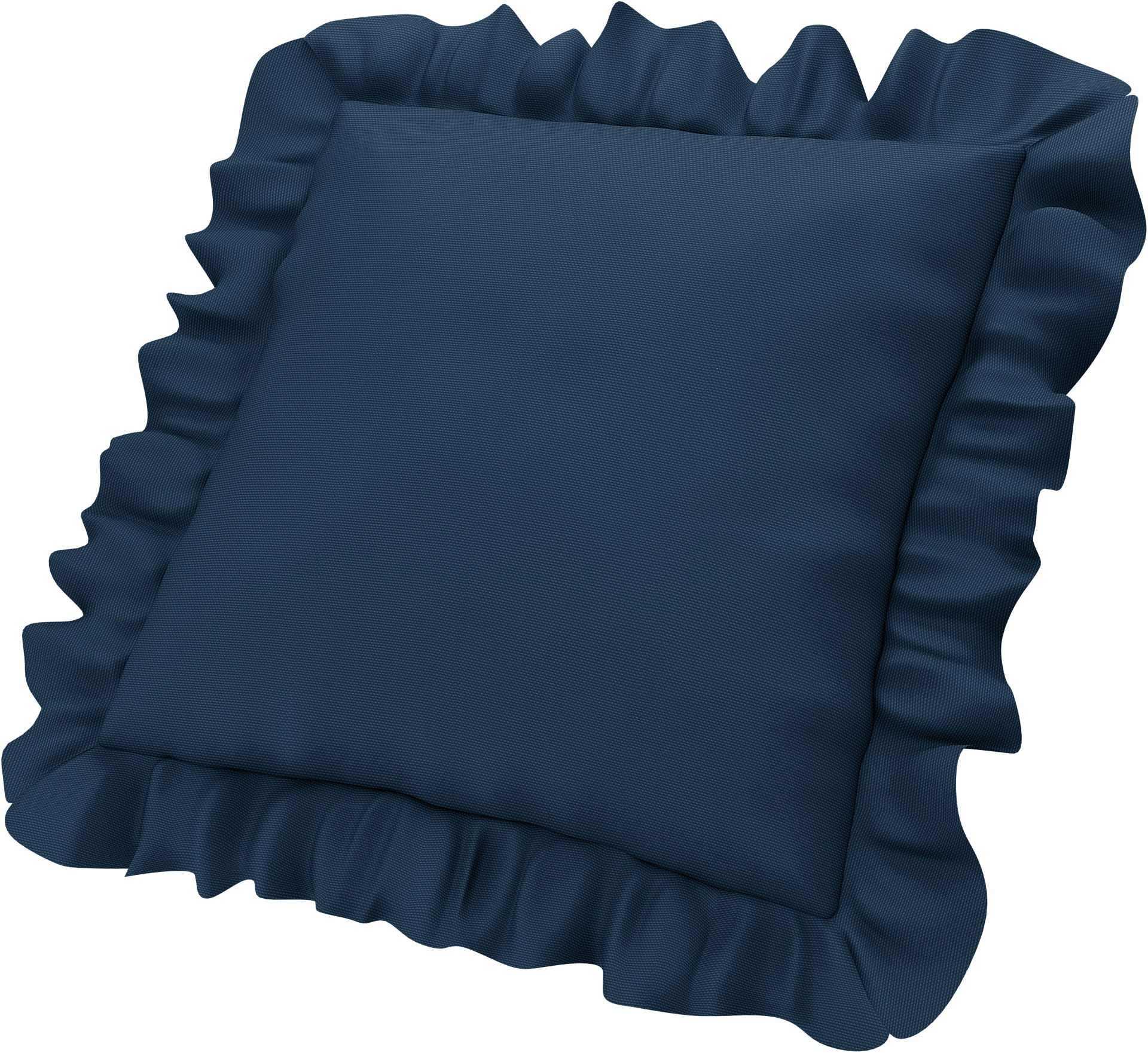 Kuddöverdrag med volanger, Deep Navy Blue, Bomull - Bemz