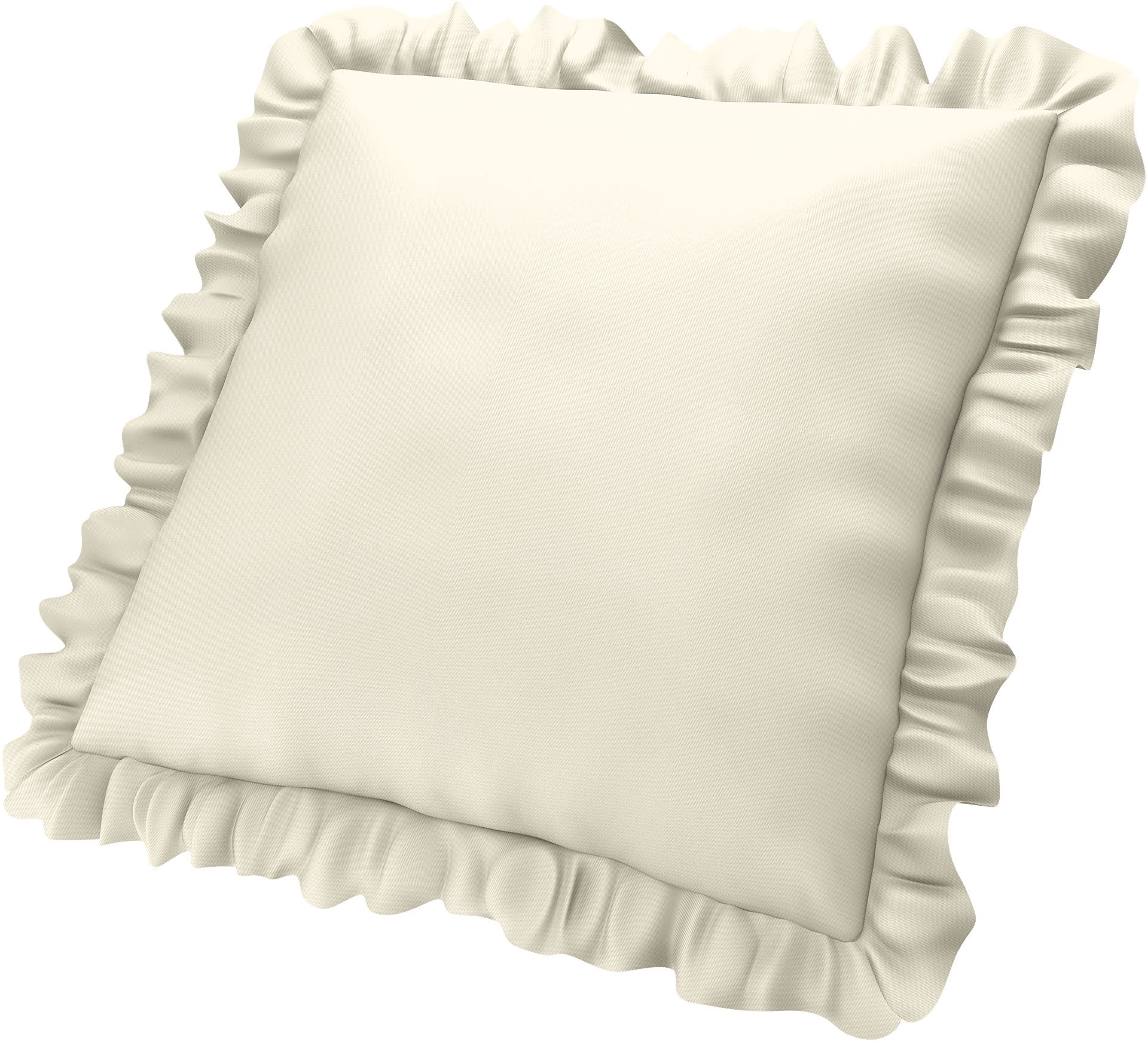 Cushion cover with ruffles , Tofu, Cotton - Bemz
