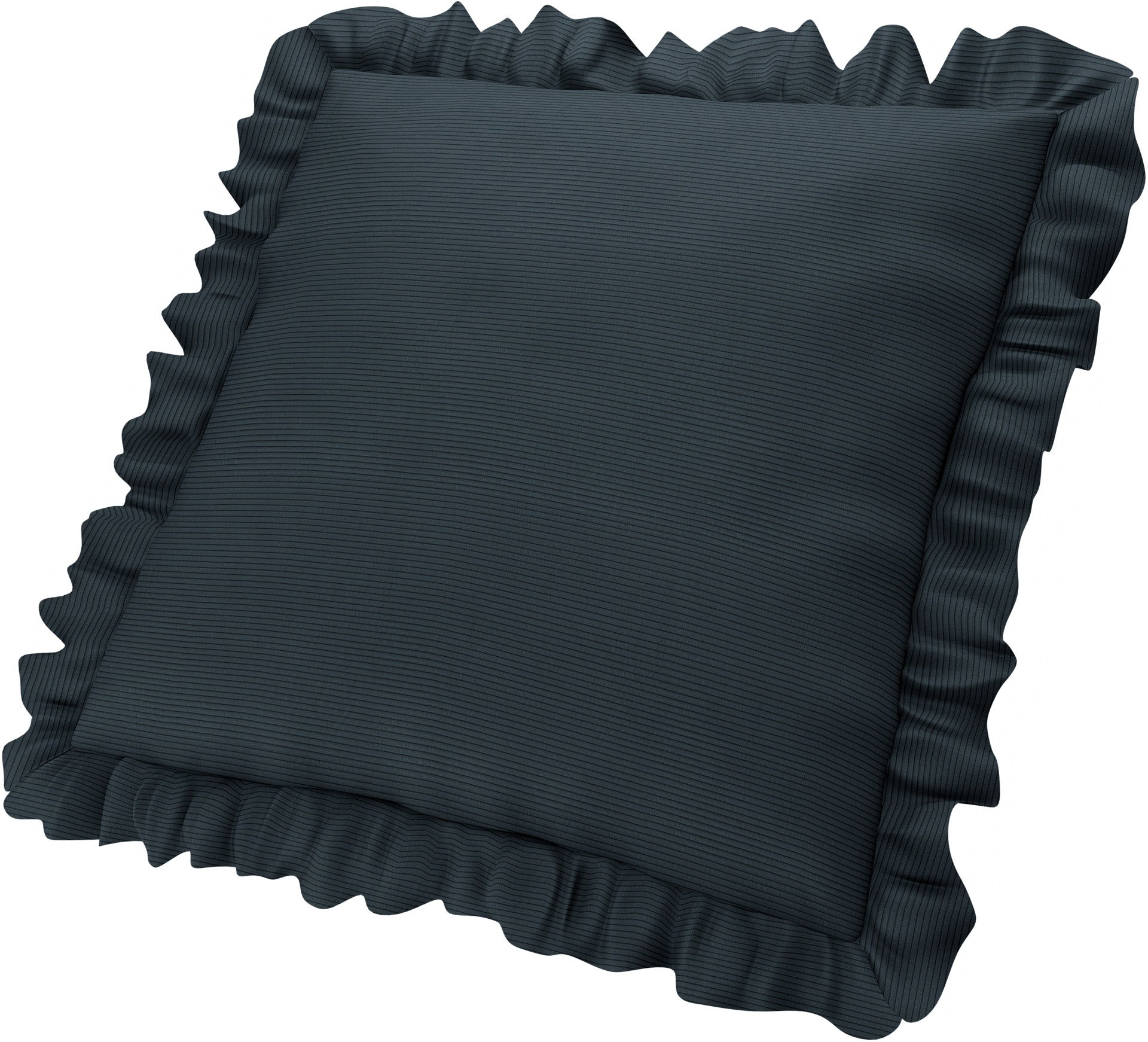 Cushion cover with ruffles , Orion Blue, Corduroy - Bemz