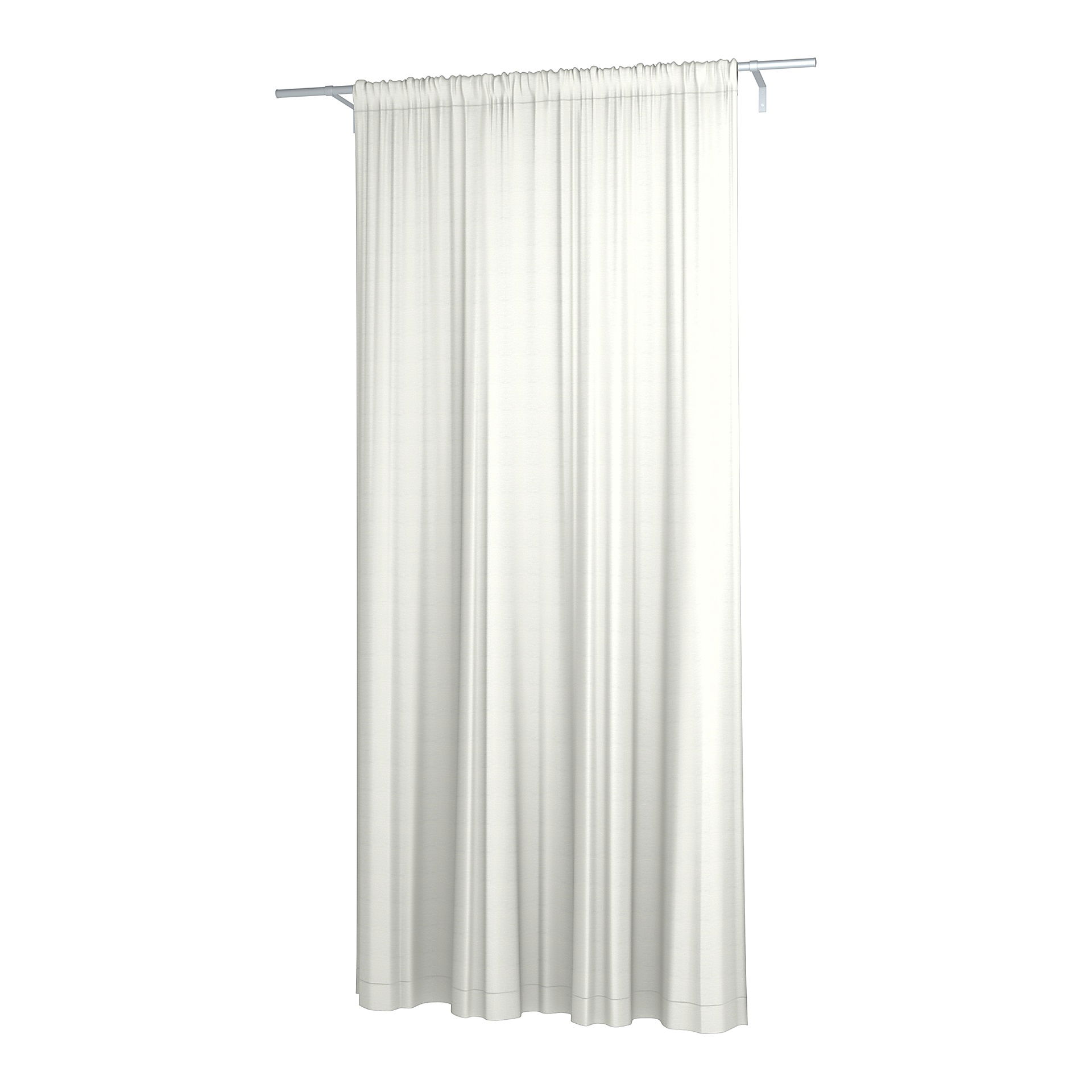 Double Width Curtain Panel with Tunnel/Creaseband, 250 cm, Unbleached, Linen - Bemz