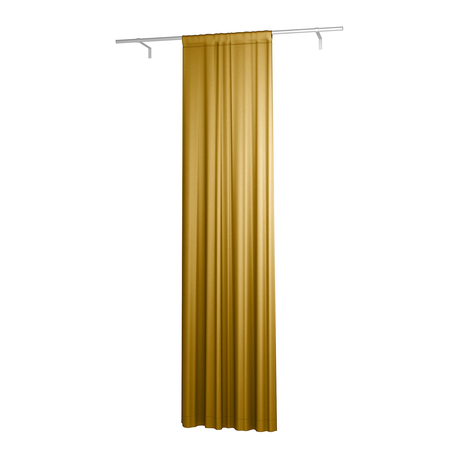 Single Width Curtain Panel with Tunnel/Creaseband, 300 cm, Dijon, Velvet - Bemz