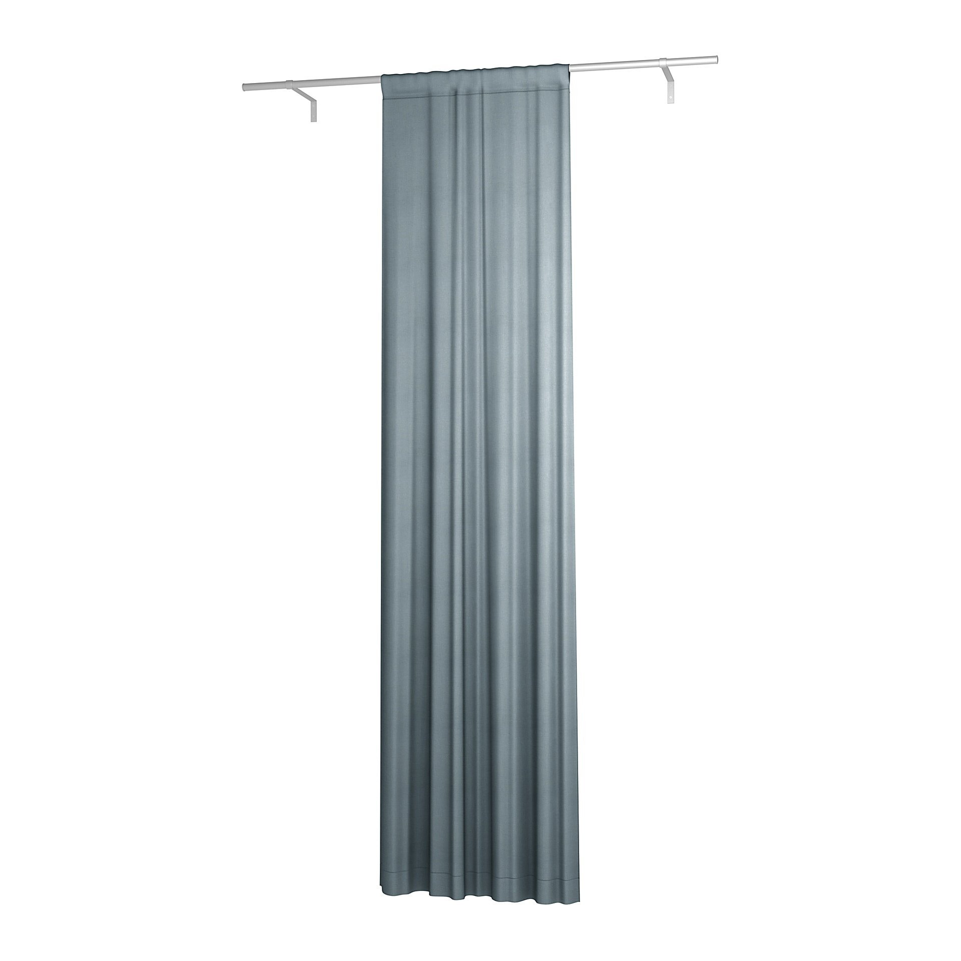 Single Width Curtain Panel with Tunnel/Creaseband, Customized, Dusk, Linen - Bemz
