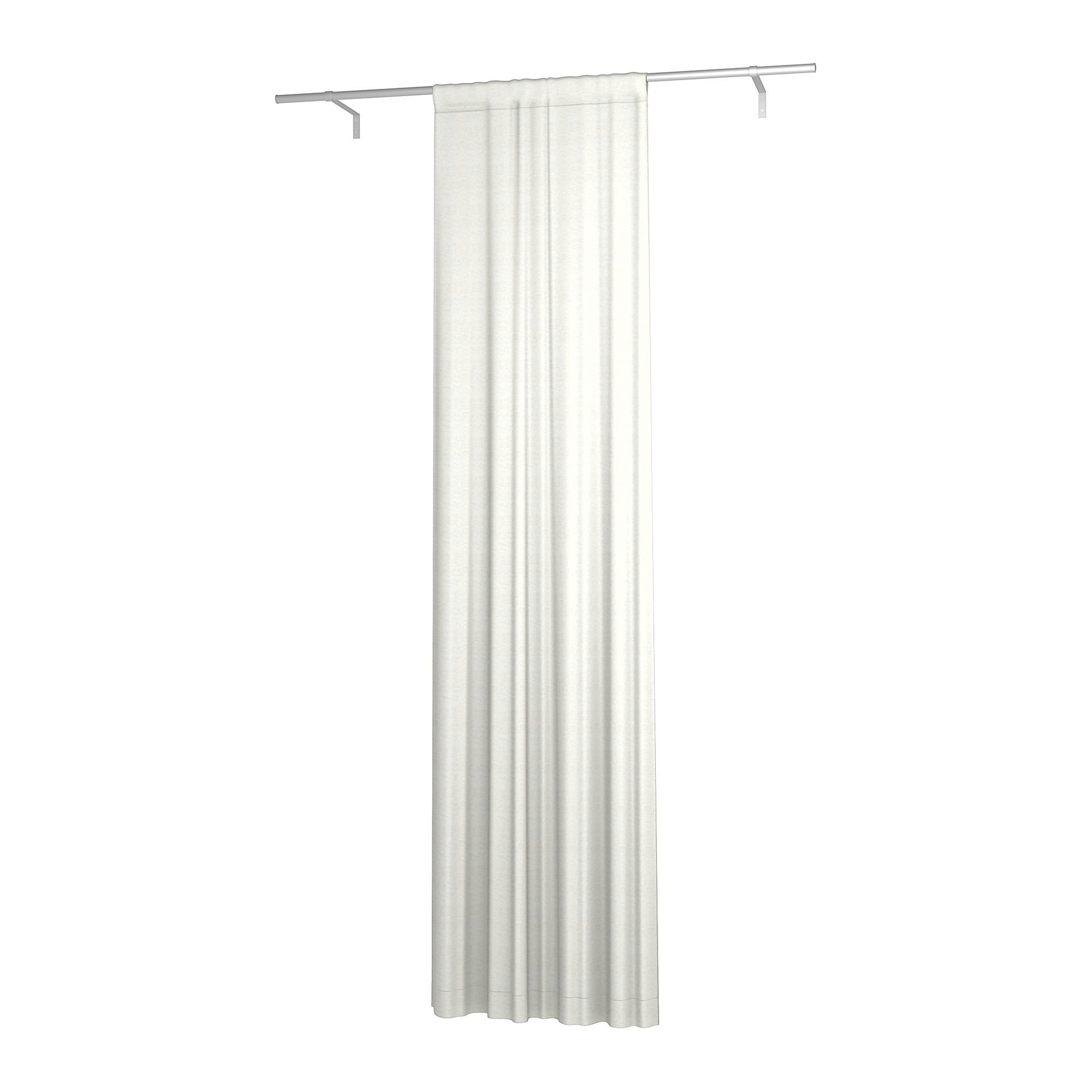 Single Width Curtain Panel with Tunnel/Creaseband, Customized, Unbleached, Linen - Bemz