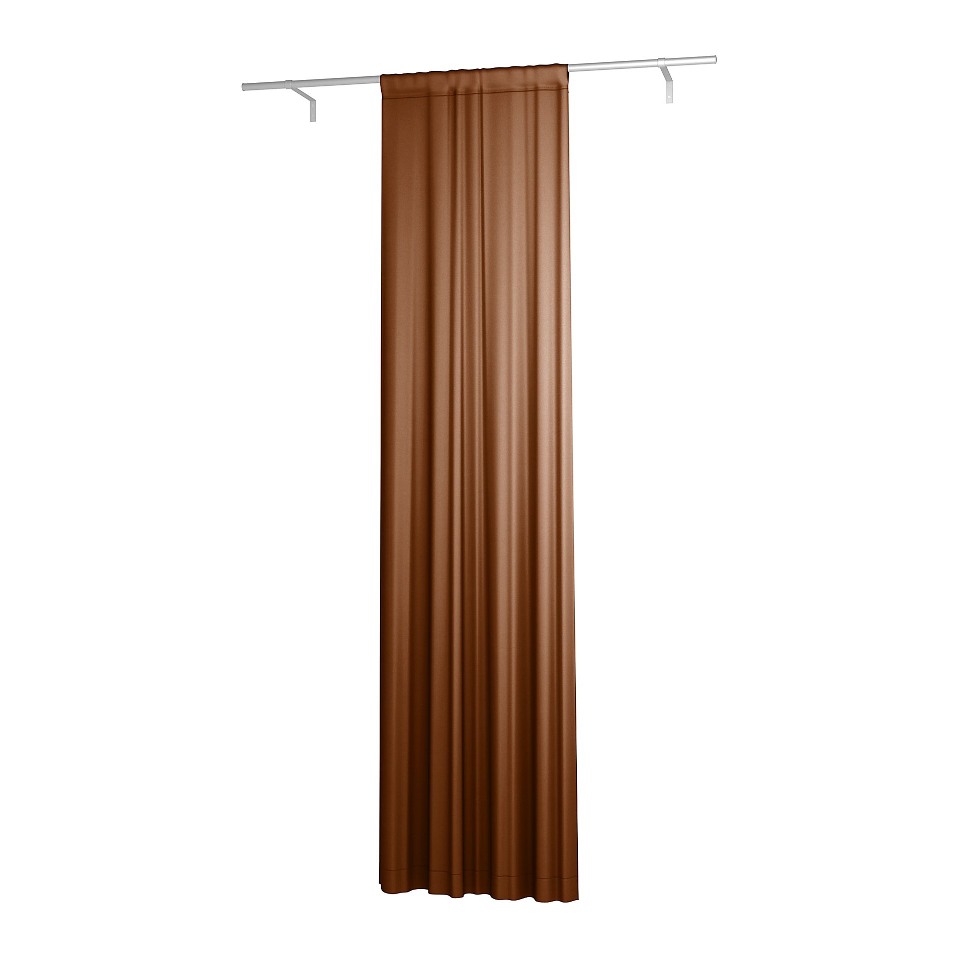 Single Width Curtain Panel with Tunnel/Creaseband, Lined, Customized, Cinnamon, Velvet - Bemz