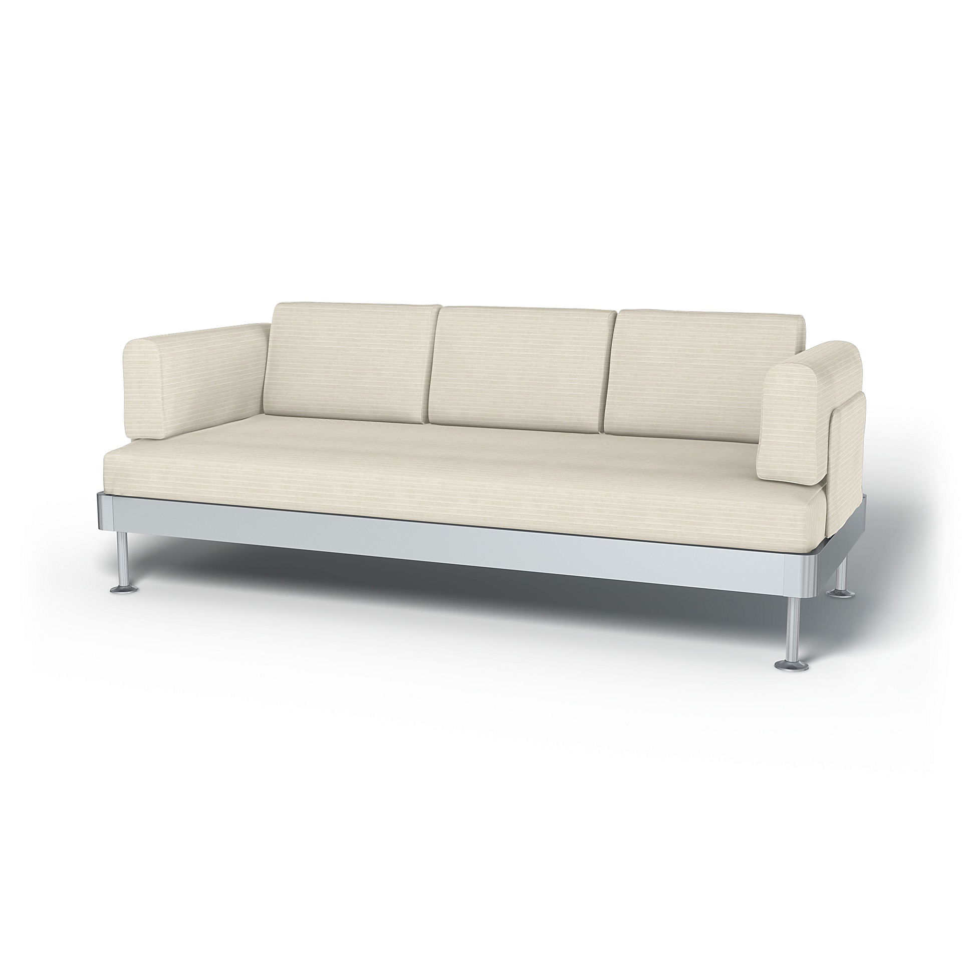 IKEA - Delaktig 3 Seater Sofa Cover, Tofu, Corduroy - Bemz