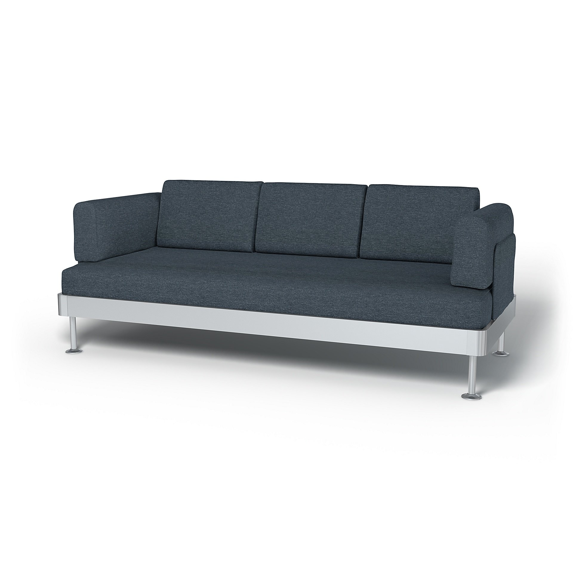IKEA - Delaktig 3 Seater Sofa Cover, Denim, Boucle & Texture - Bemz