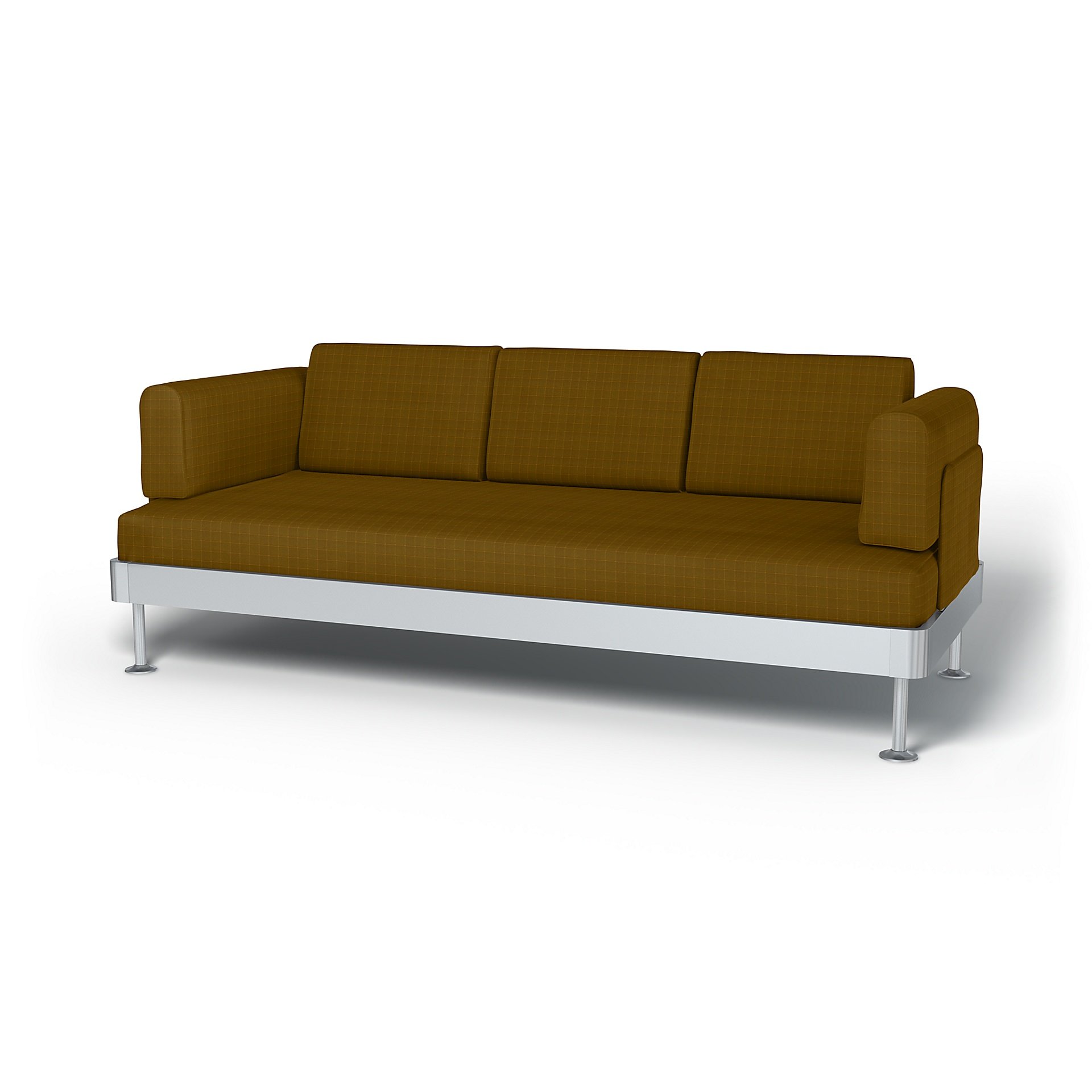 IKEA - Delaktig 3 Seater Sofa Cover, Turmeric, Velvet - Bemz