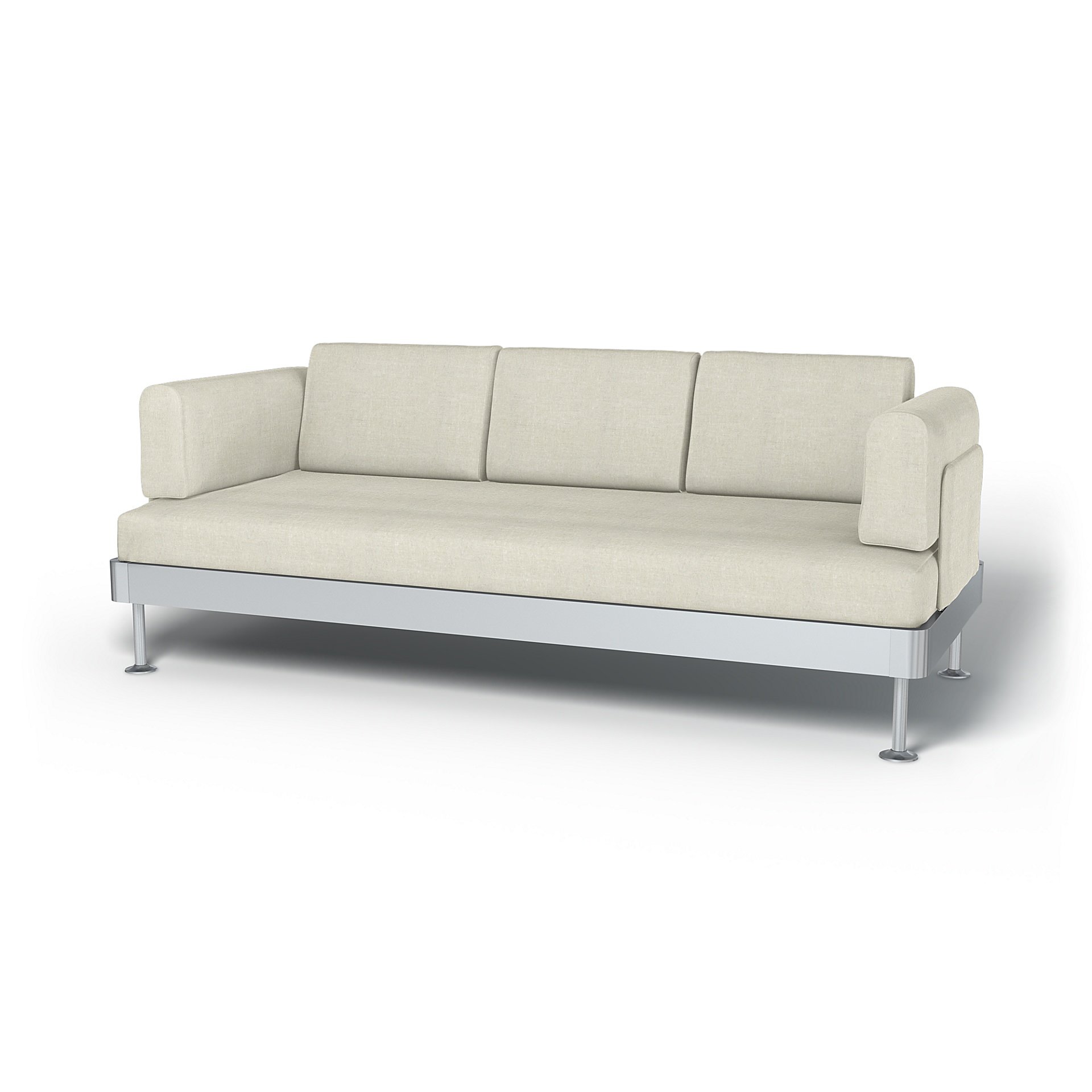IKEA - Delaktig 3 Seater Sofa Cover, Natural, Linen - Bemz