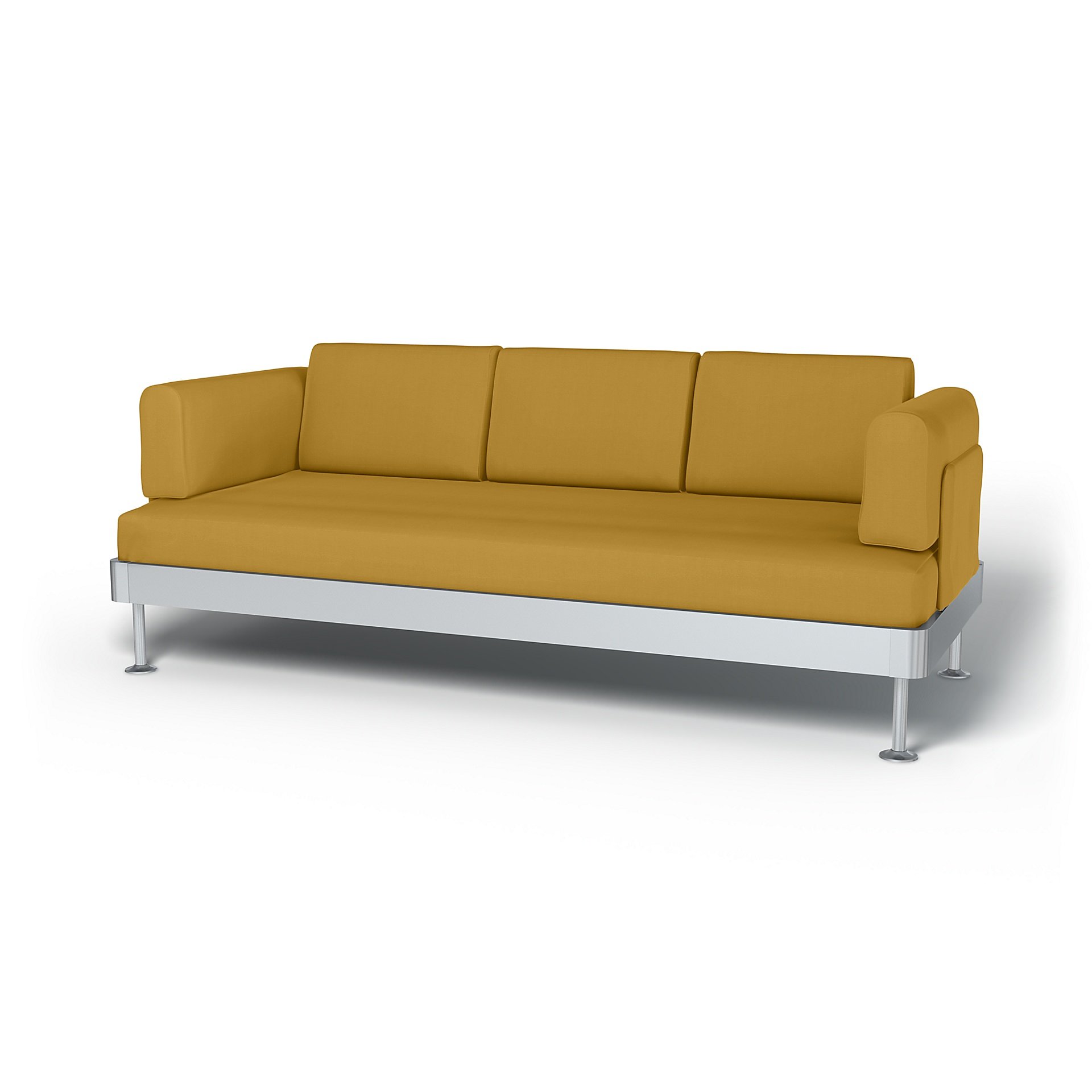 IKEA - Delaktig 3 Seater Sofa Cover, Honey Mustard, Cotton - Bemz