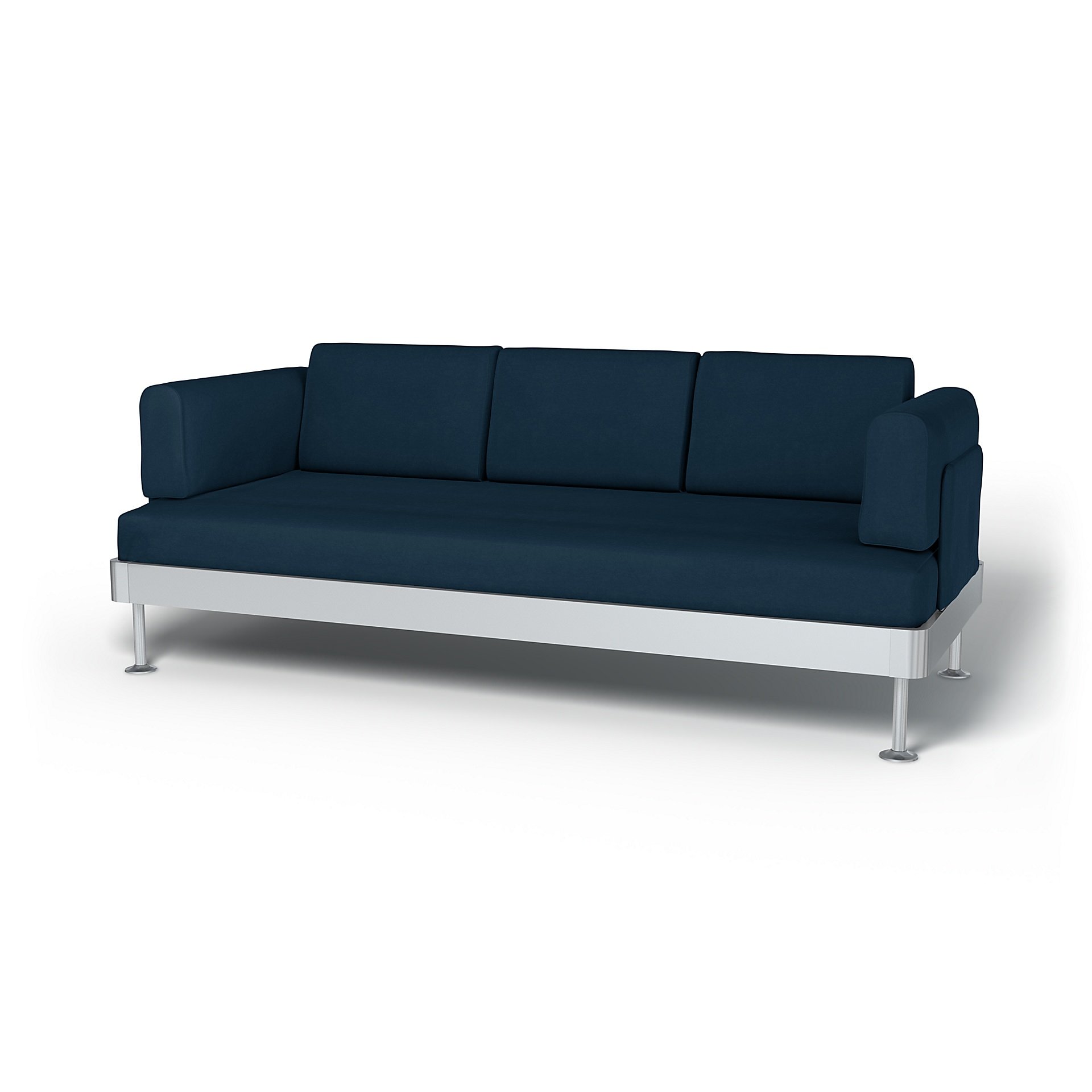 IKEA - Delaktig 3 Seater Sofa Cover, Midnight, Velvet - Bemz