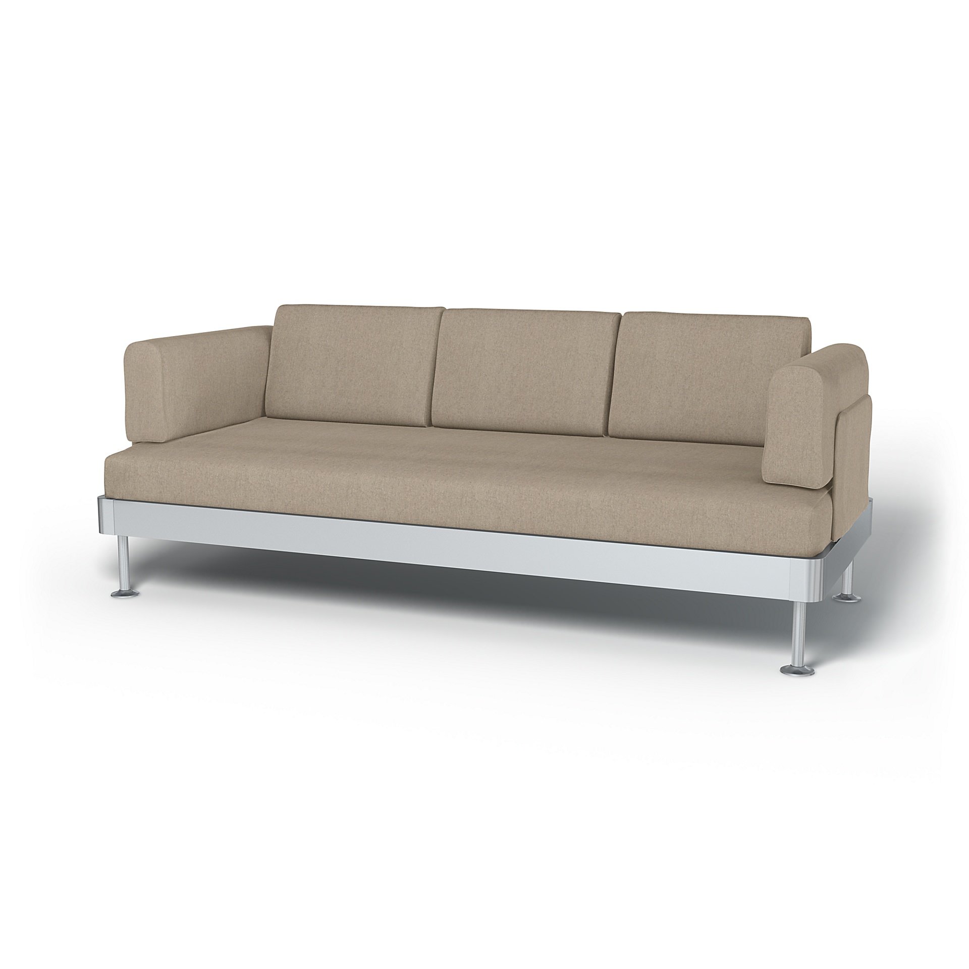 IKEA - Delaktig 3 Seater Sofa Cover, Birch, Wool - Bemz