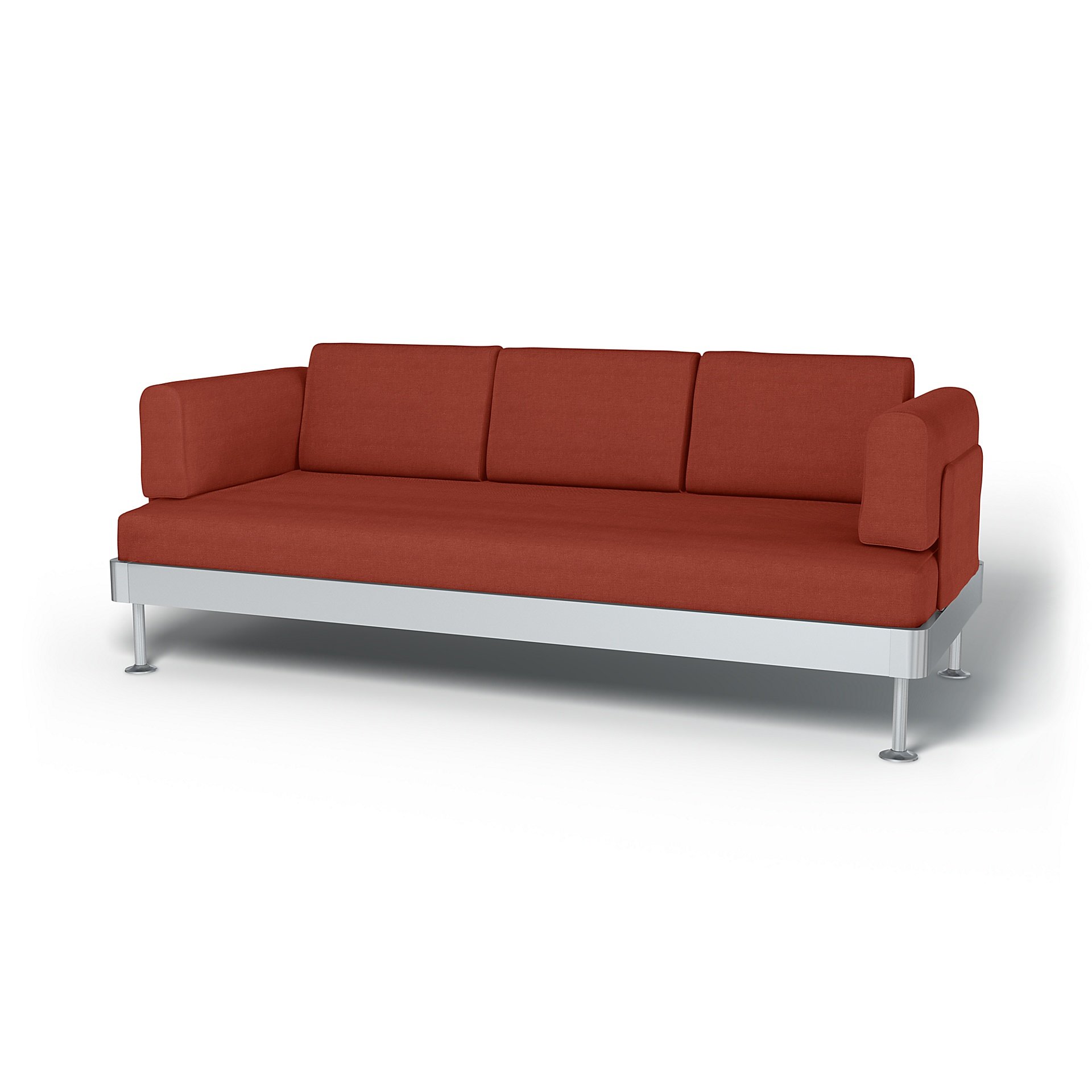 IKEA - Delaktig 3 Seater Sofa Cover, Cayenne, Linen - Bemz