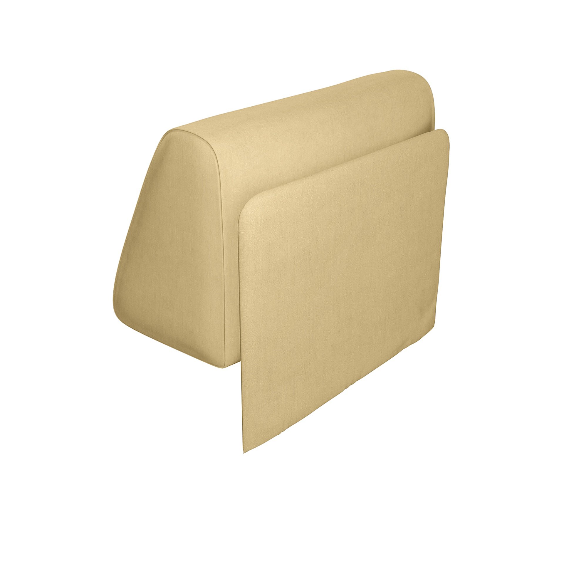 IKEA - Delaktig Backrest with Cushion Cover, Straw Yellow, Linen - Bemz