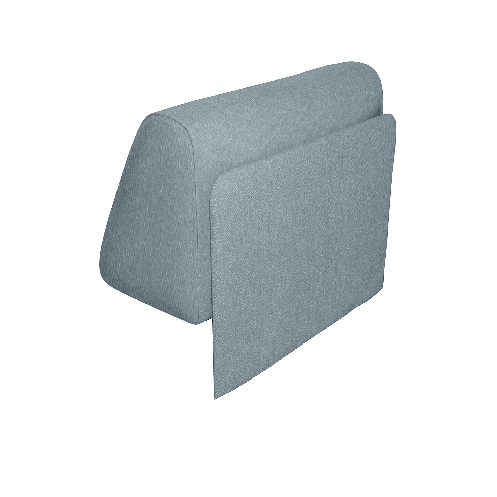 IKEA - Delaktig Backrest with Cushion Cover, Dusty Blue, Linen - Bemz