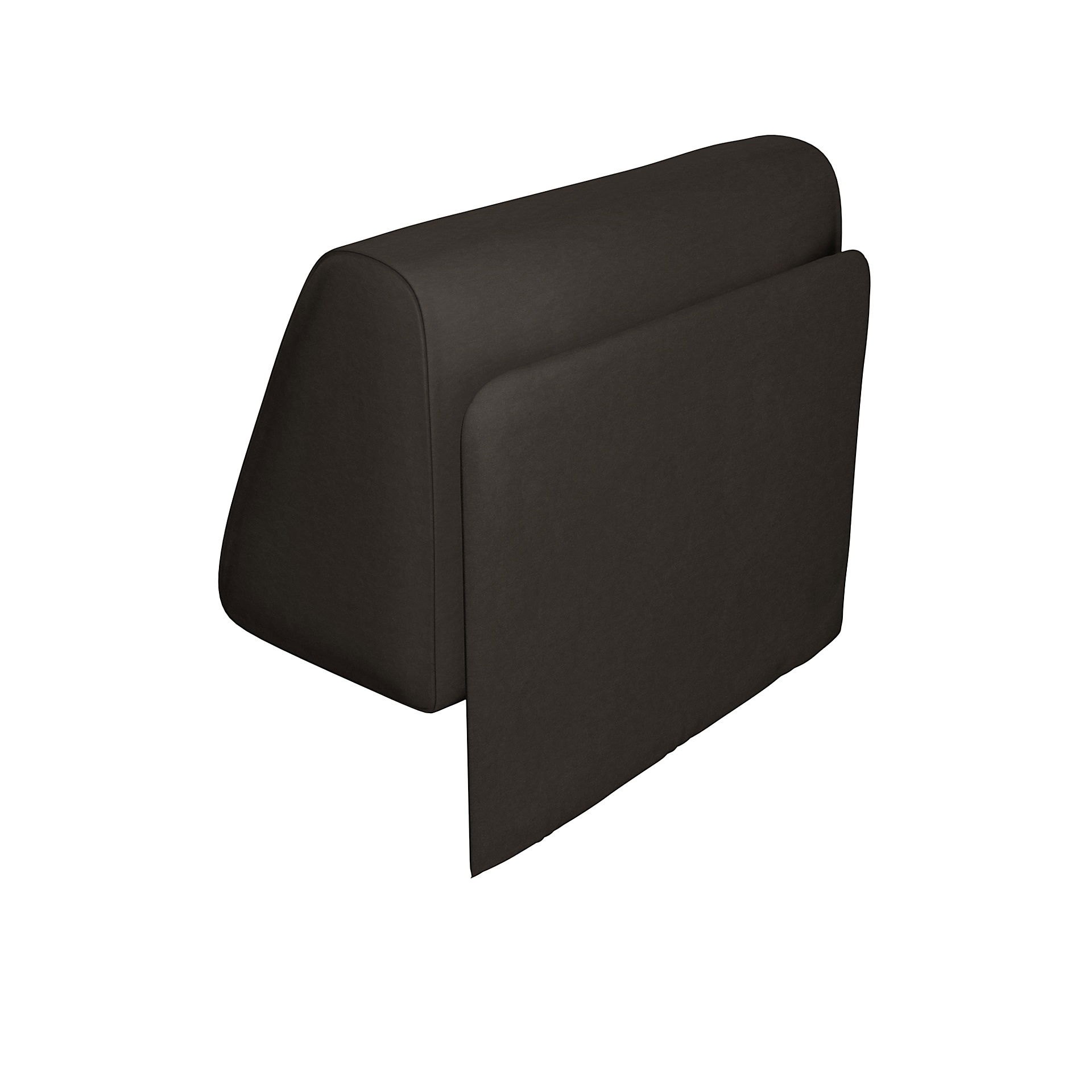 IKEA - Delaktig Backrest with Cushion Cover, Licorice, Velvet - Bemz