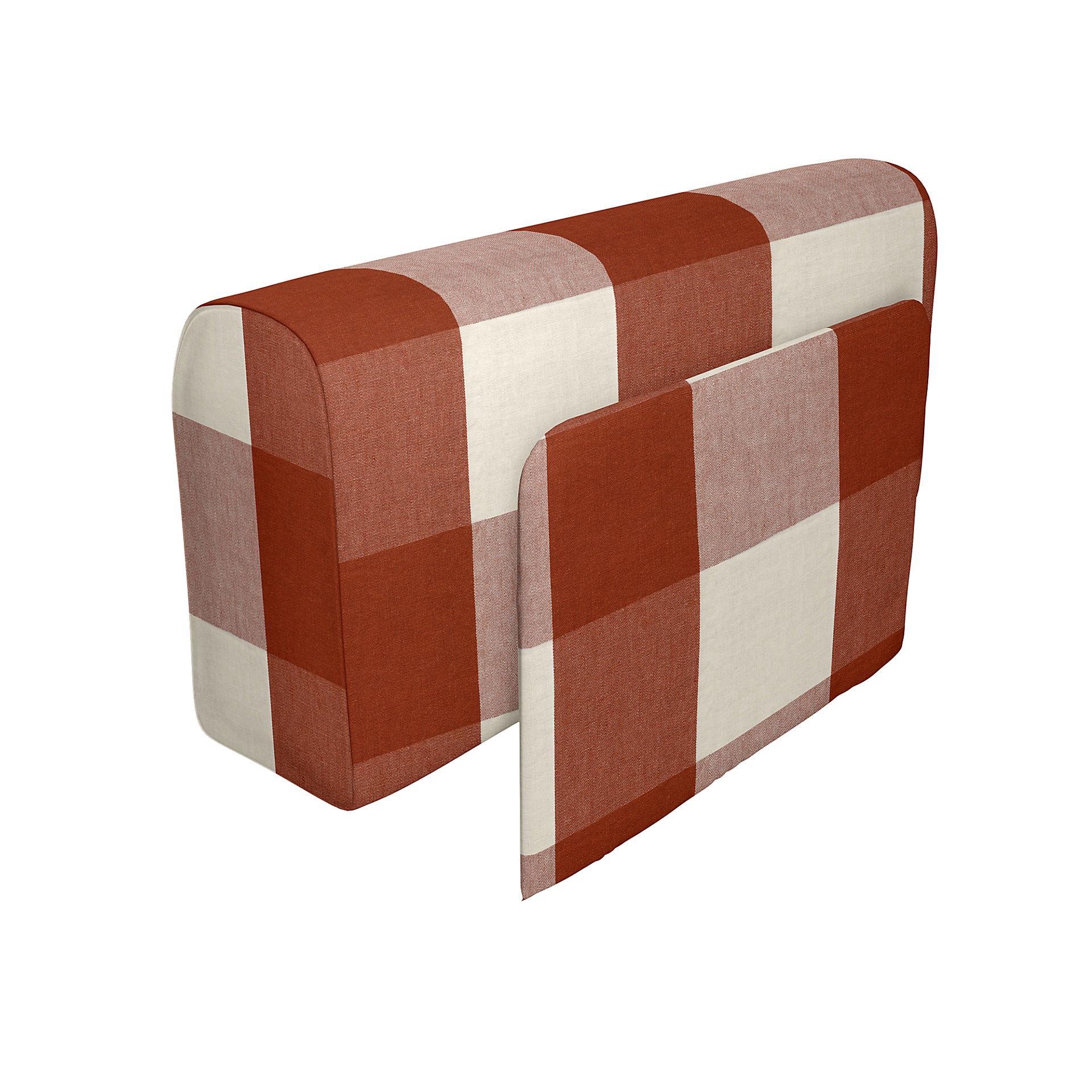 IKEA - Delaktig Armrest with Cushion Cover, Terracotta, Linen - Bemz