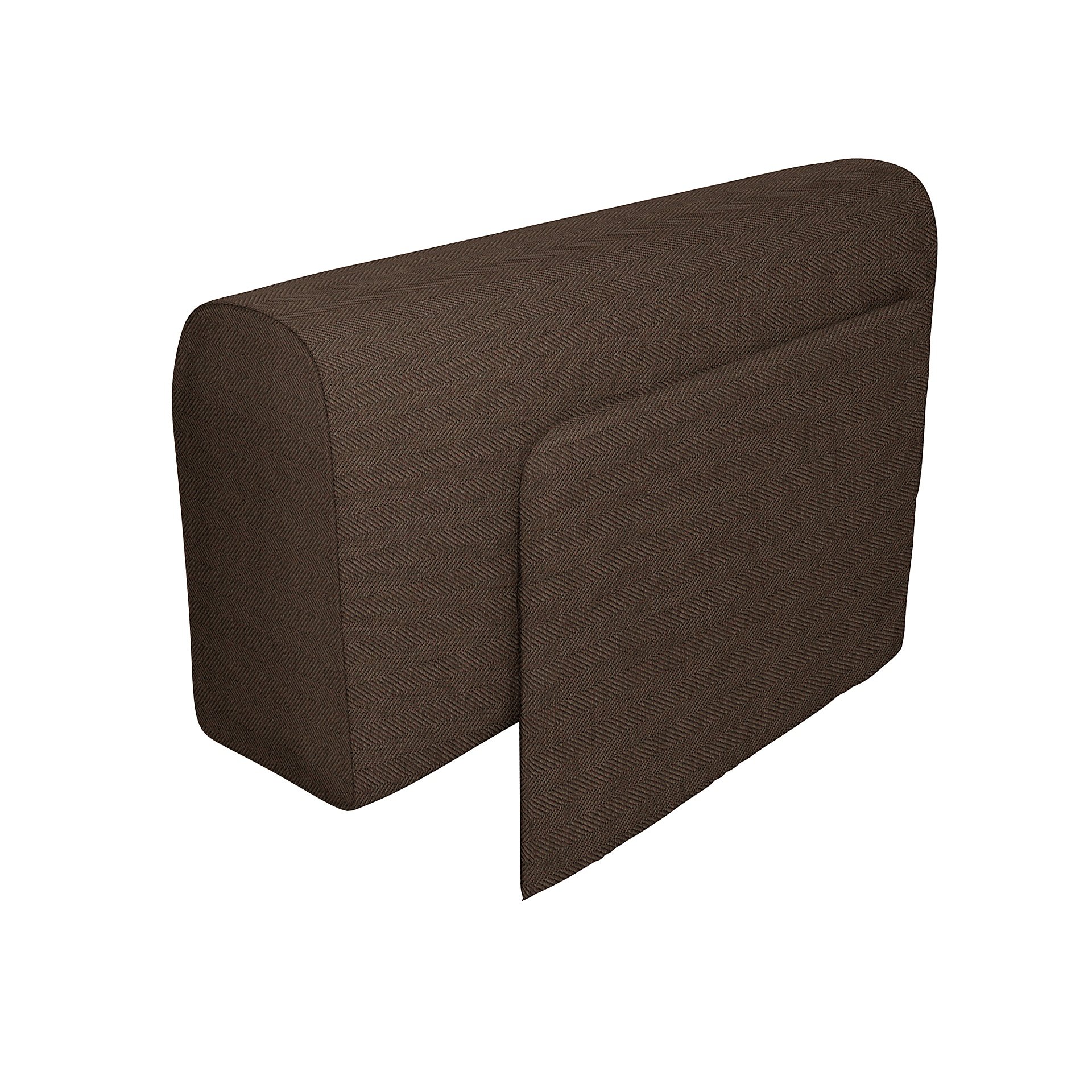 IKEA - Delaktig Armrest with Cushion Cover, Chocolate, Boucle & Texture - Bemz