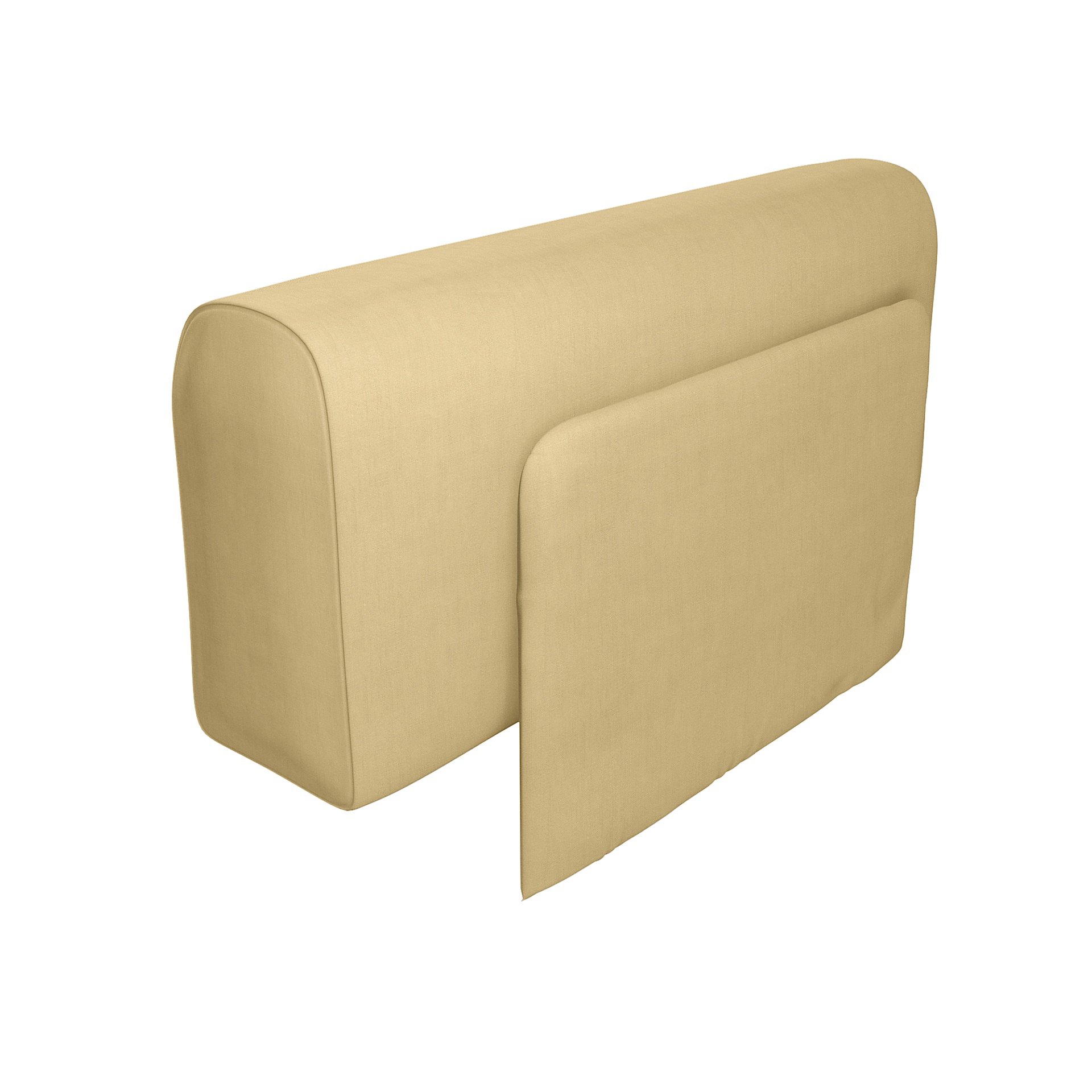 IKEA - Delaktig Armrest with Cushion Cover, Straw Yellow, Linen - Bemz