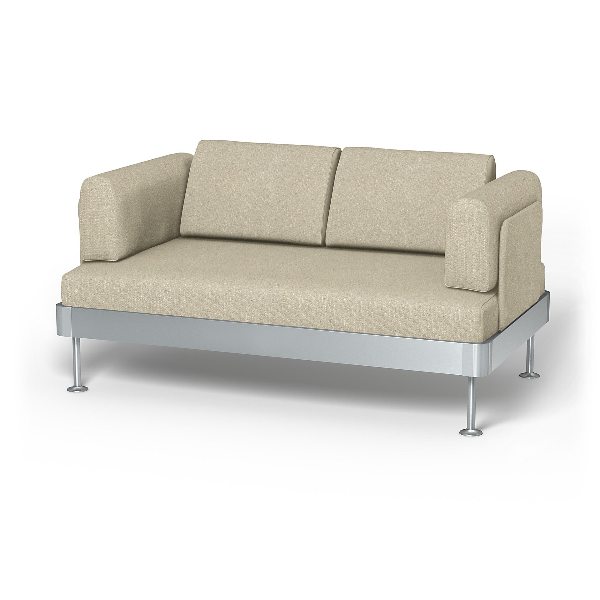 IKEA - Delaktig 2 Seater Sofa Cover, Cream, Boucle & Texture - Bemz