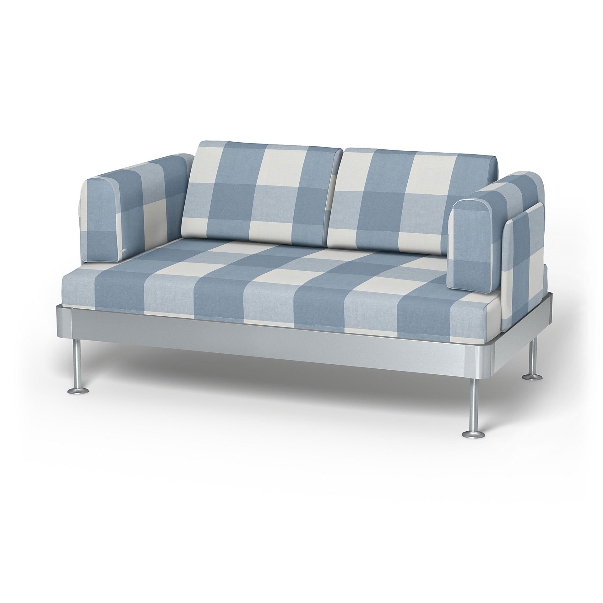 IKEA - Delaktig 2 Seater Sofa Cover, Sky Blue, Linen - Bemz