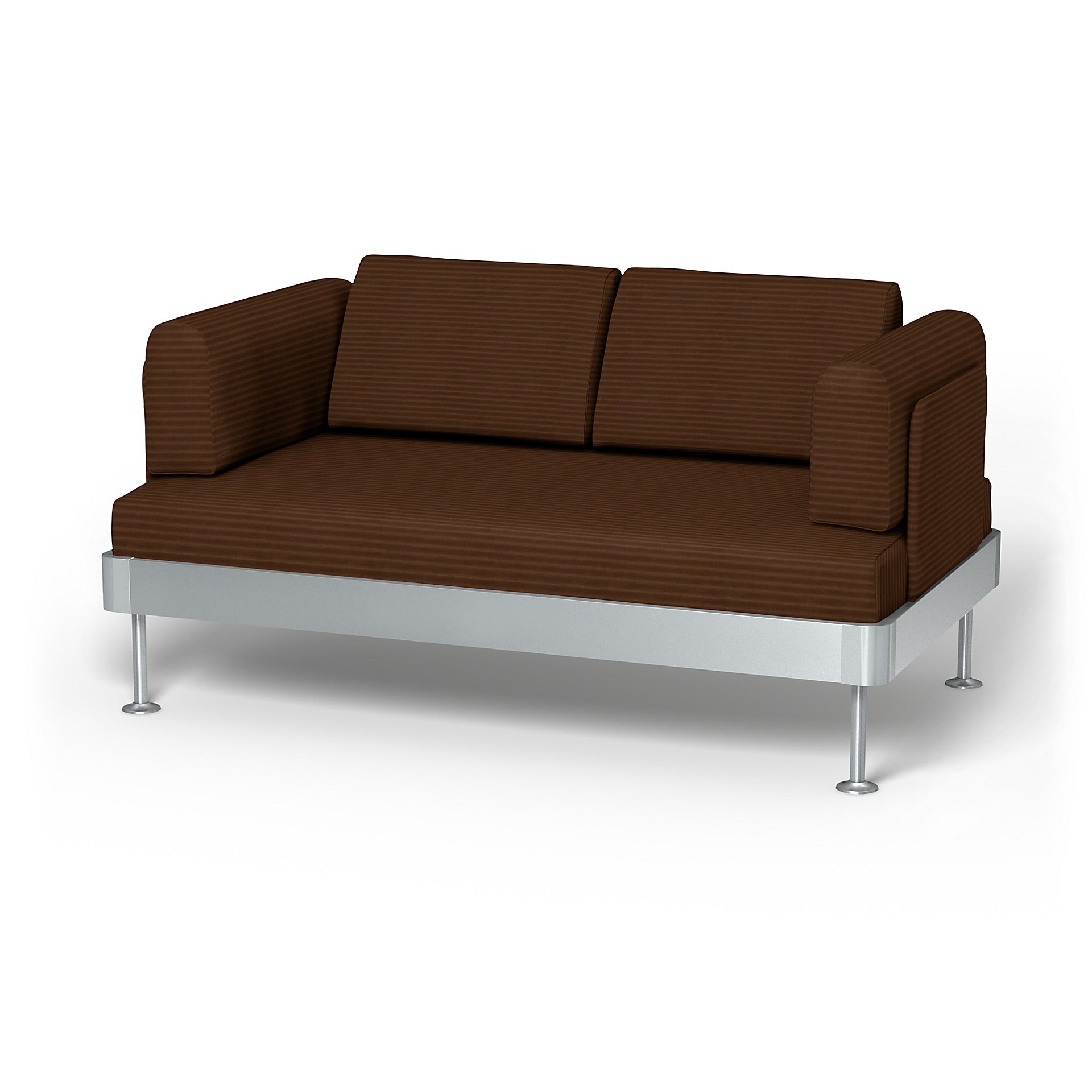IKEA - Delaktig 2 Seater Sofa Cover, Chocolate Brown, Corduroy - Bemz