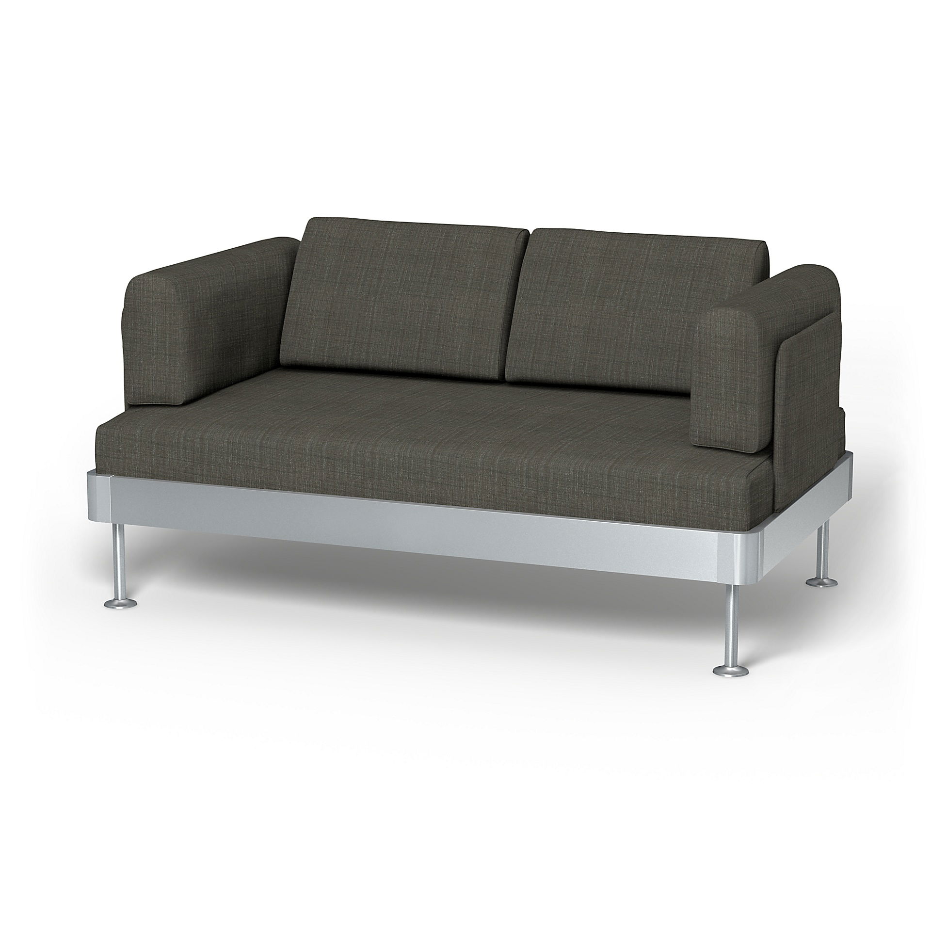 IKEA - Delaktig 2 Seater Sofa Cover, Mole Brown, Bouclé & Texture - Bemz