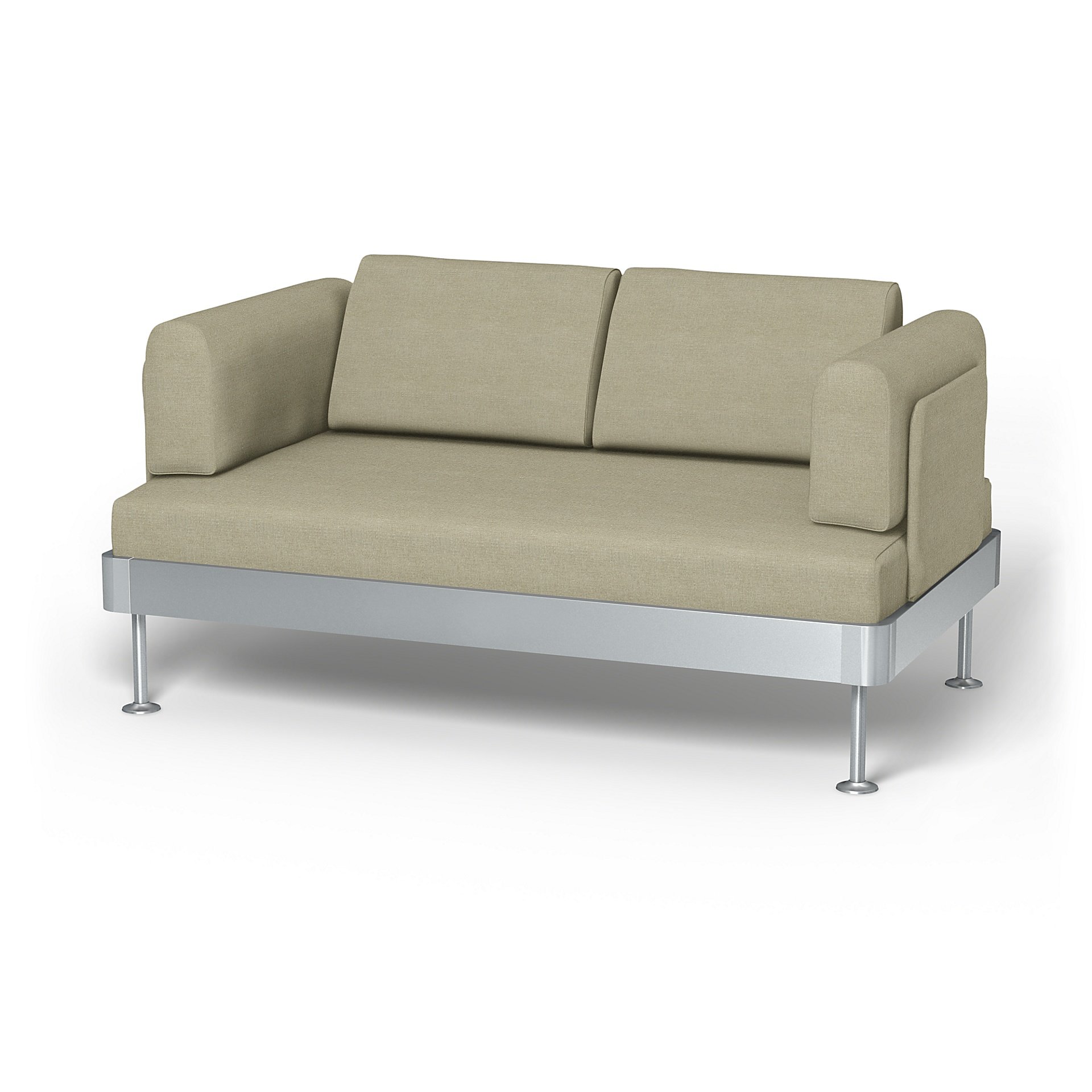 IKEA - Delaktig 2 Seater Sofa Cover, Pebble, Linen - Bemz