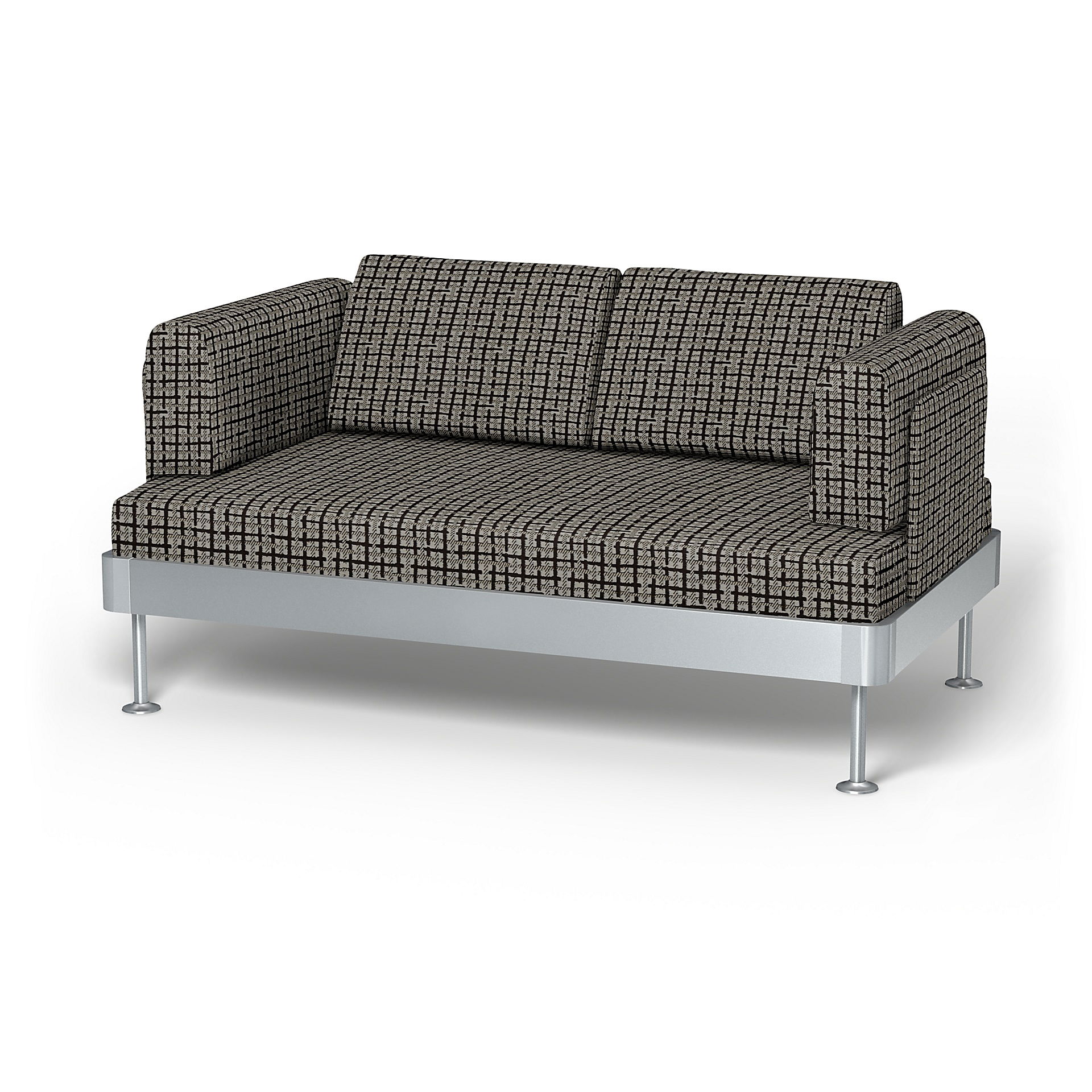 IKEA - Delaktig 2 Seater Sofa Cover, Chocolate, Velvet - Bemz