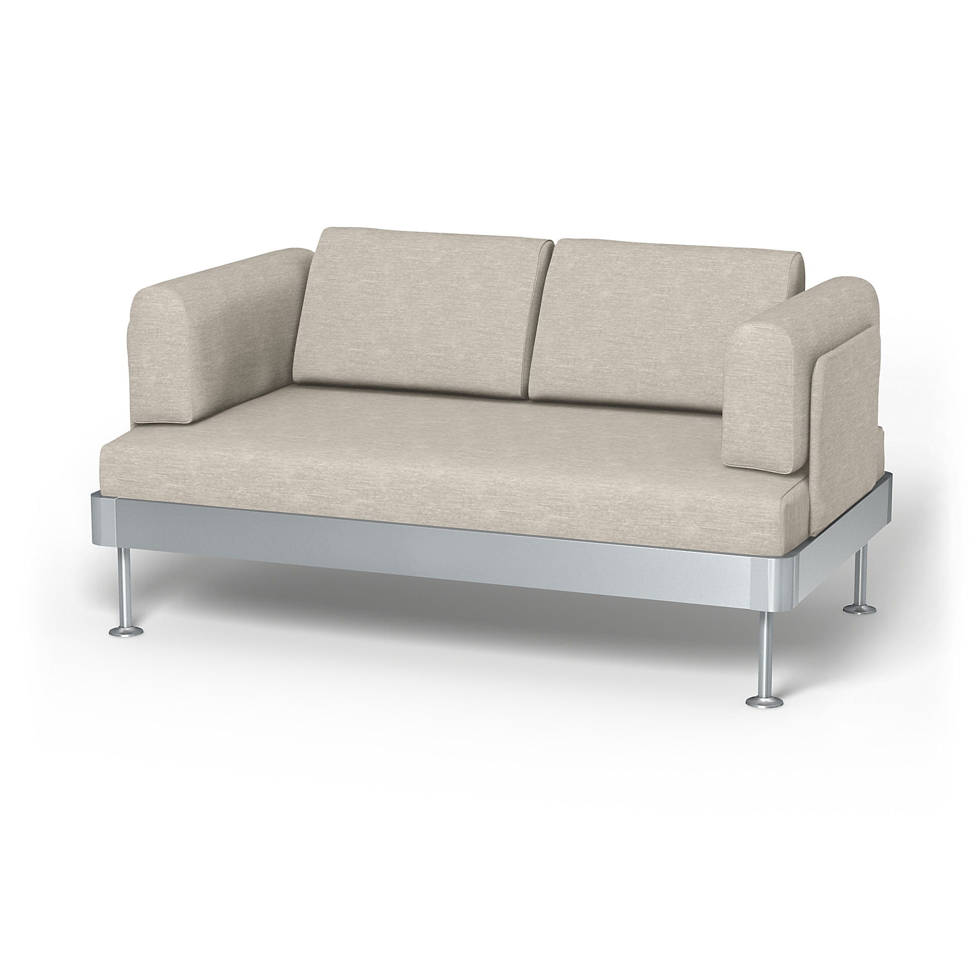 IKEA - Delaktig 2 Seater Sofa Cover, Natural White, Velvet - Bemz