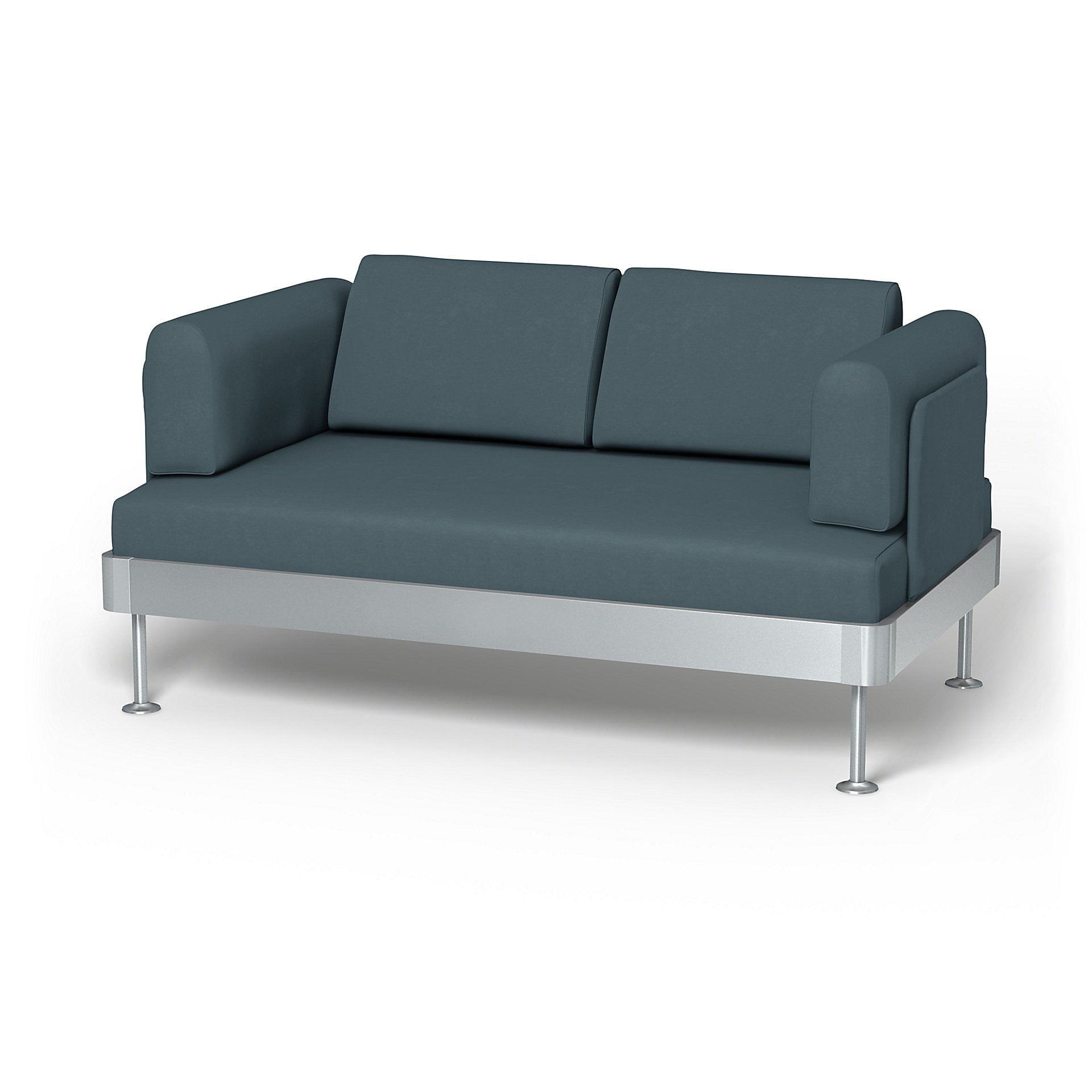 IKEA - Delaktig 2 Seater Sofa Cover, Duck Egg, Velvet - Bemz