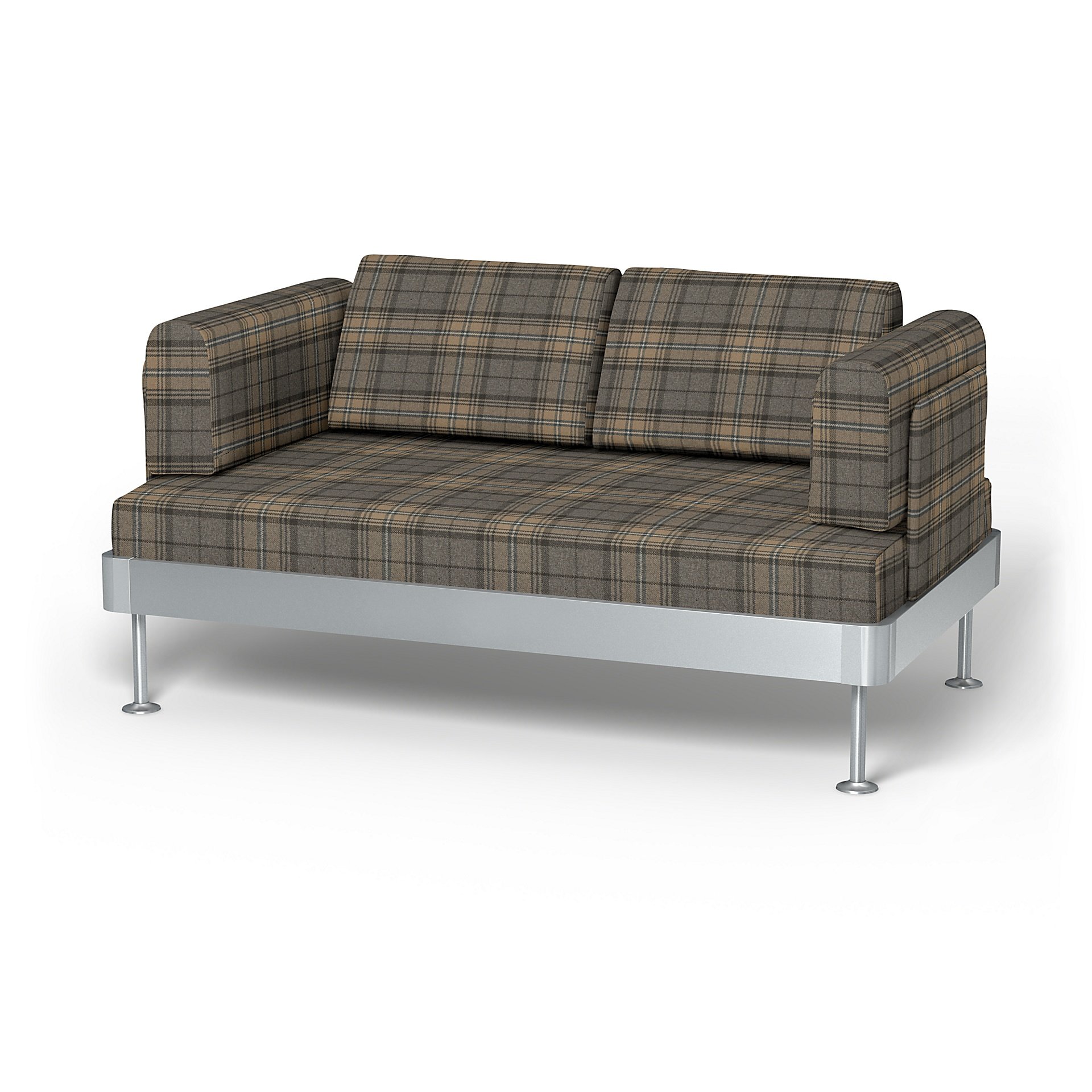 IKEA - Delaktig 2 Seater Sofa Cover, Bark Brown, Wool - Bemz
